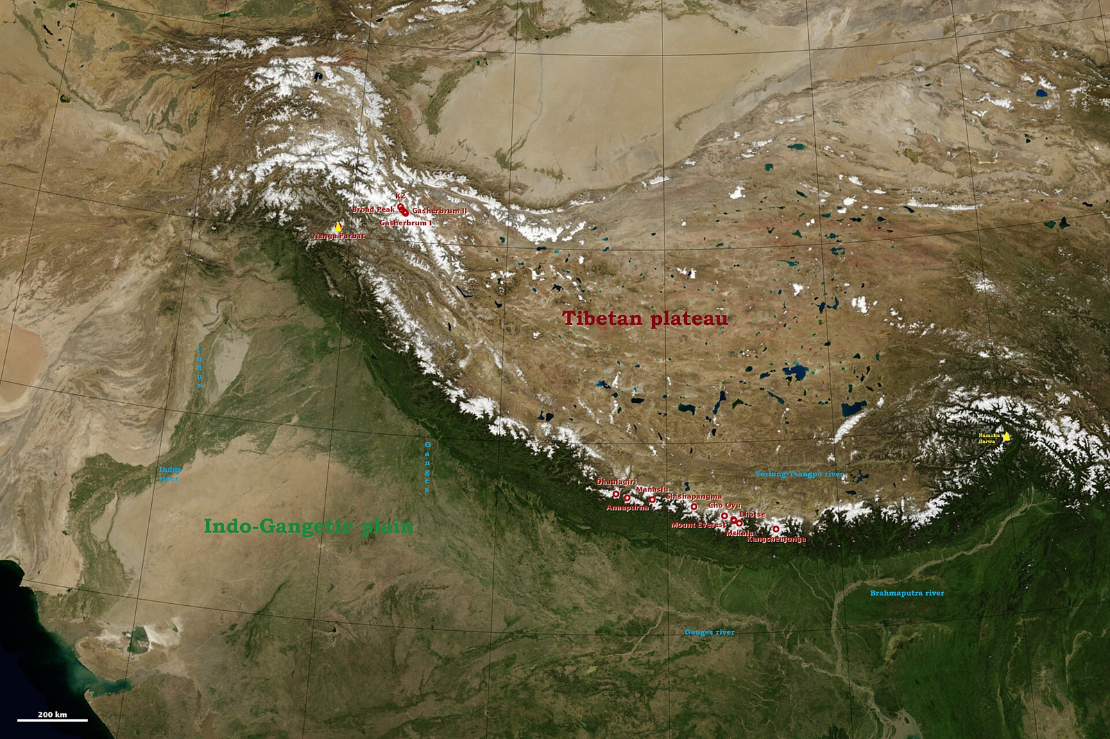 Himalayas and Tibetan Plateau