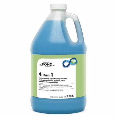 Nature’s Pond 4-in-1 Drain, Plumbing, Septic & Garbage Treatment 3.78 L bottle