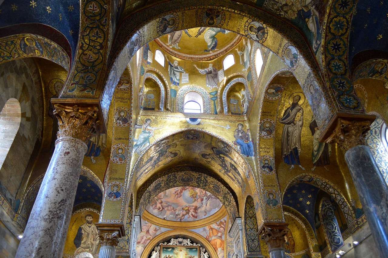 cattedrale di palermo, un particolare della volta