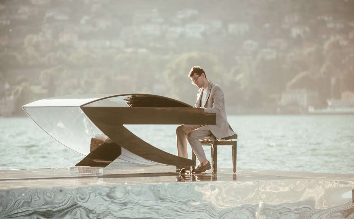 Alessandro Martire performs during an event in Como