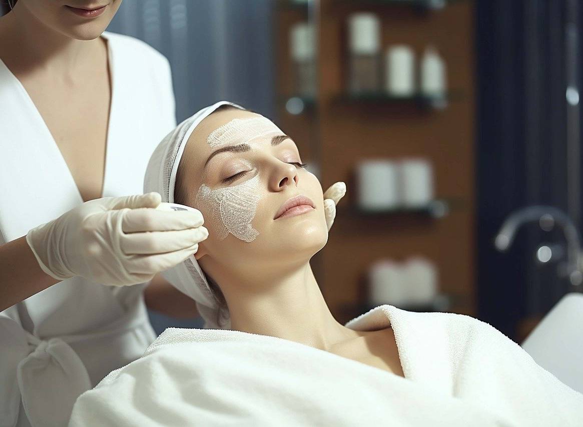 a treatment with luxury beauty products