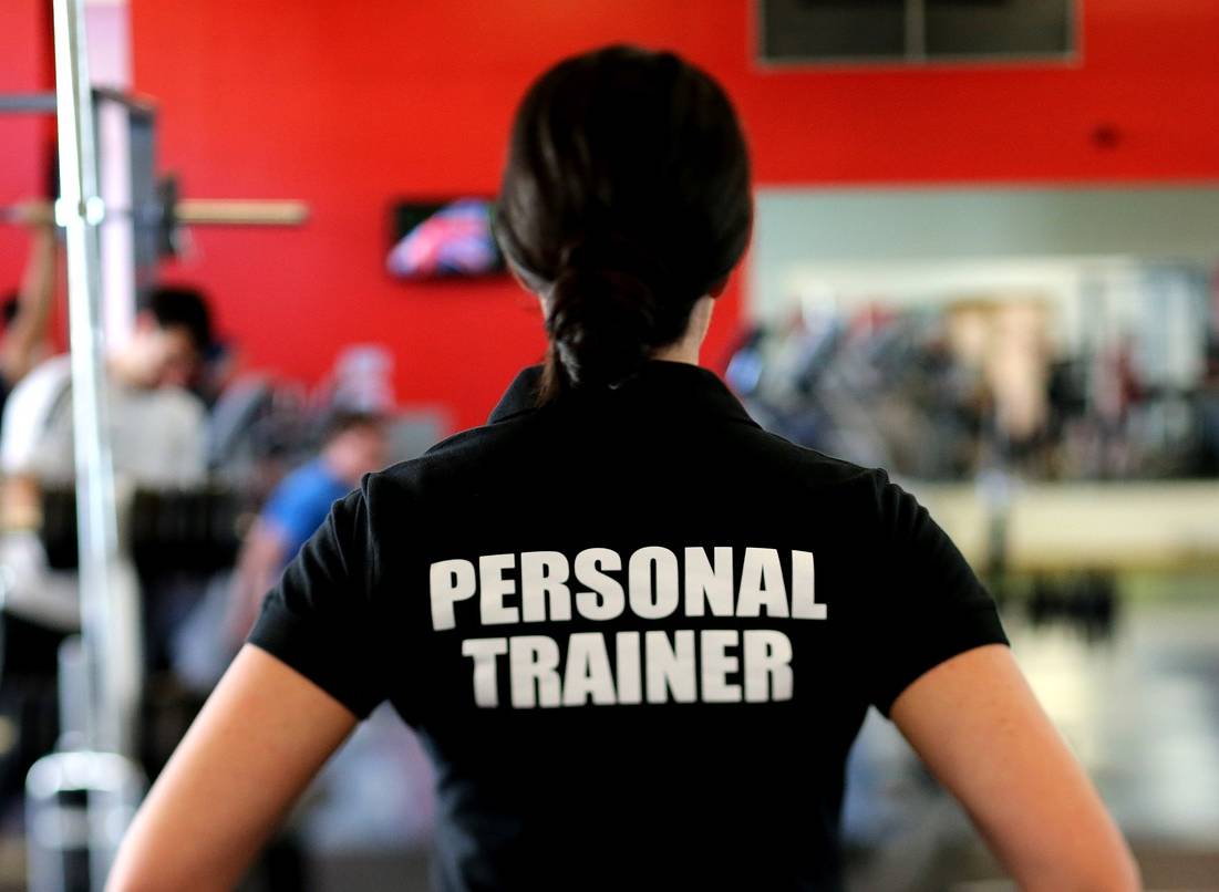 A personal trainer at work
