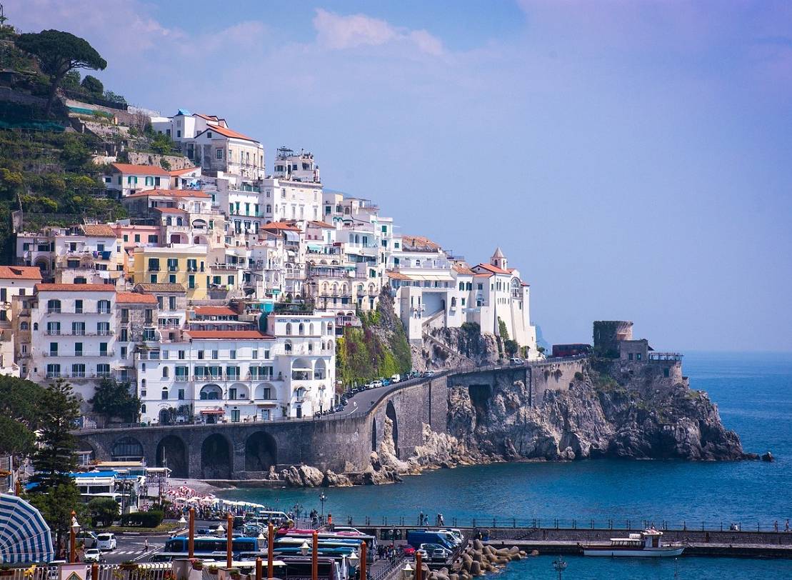 a view of amalfi