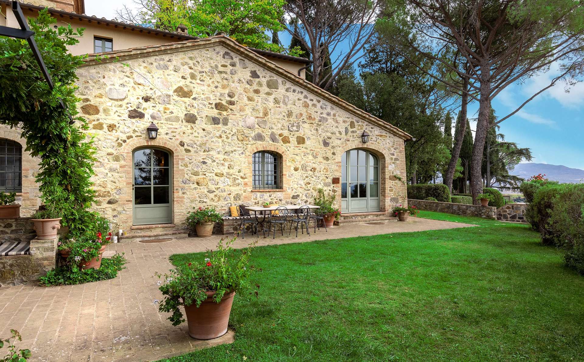 Typical Tuscan farmhouse. Here's a characteristic luxury villa for rent