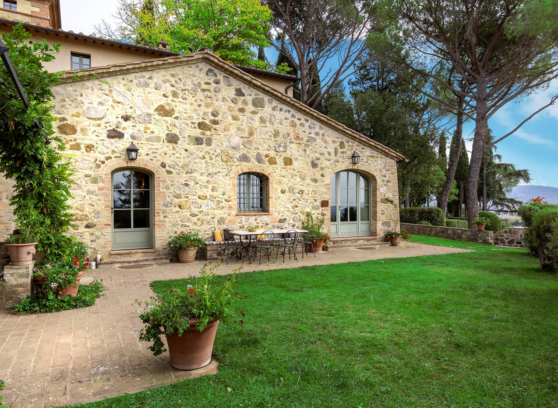 Typical Tuscan farmhouse. Here's a characteristic luxury villa for rent