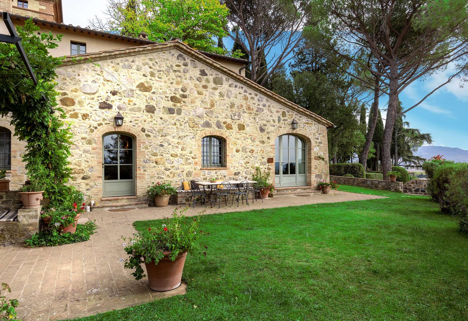 Typical Tuscan farmhouse. Here's a characteristic luxury villa for rent