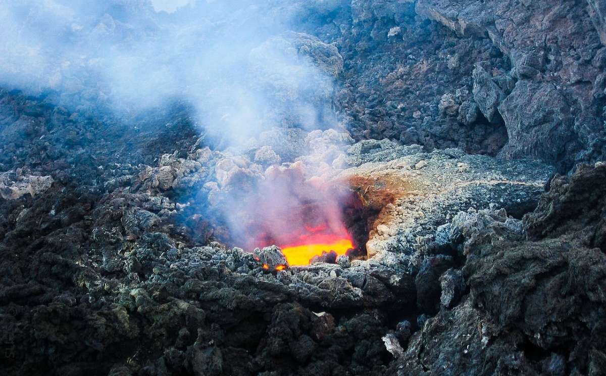 An eruption of Mount Etna, the volcano that dominates Catania.