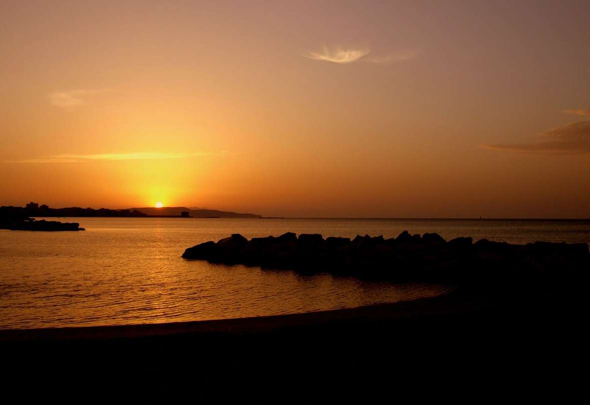 sunset in trapani
