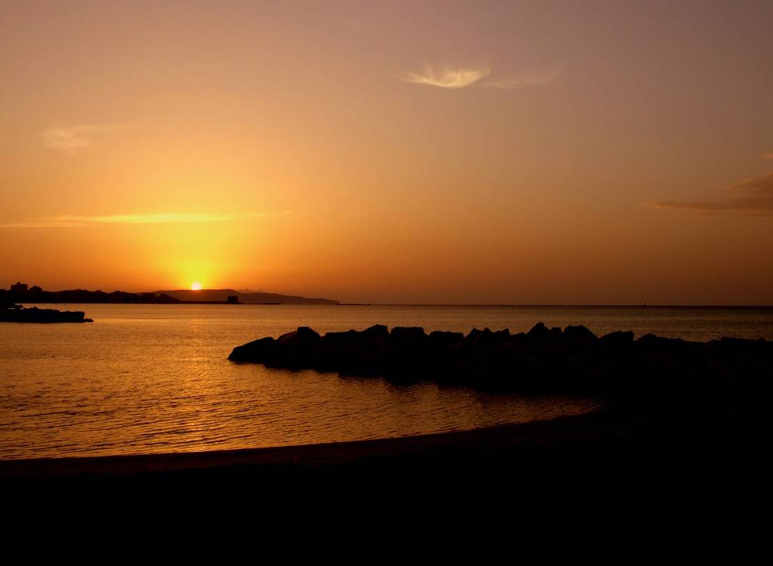 sunset in trapani