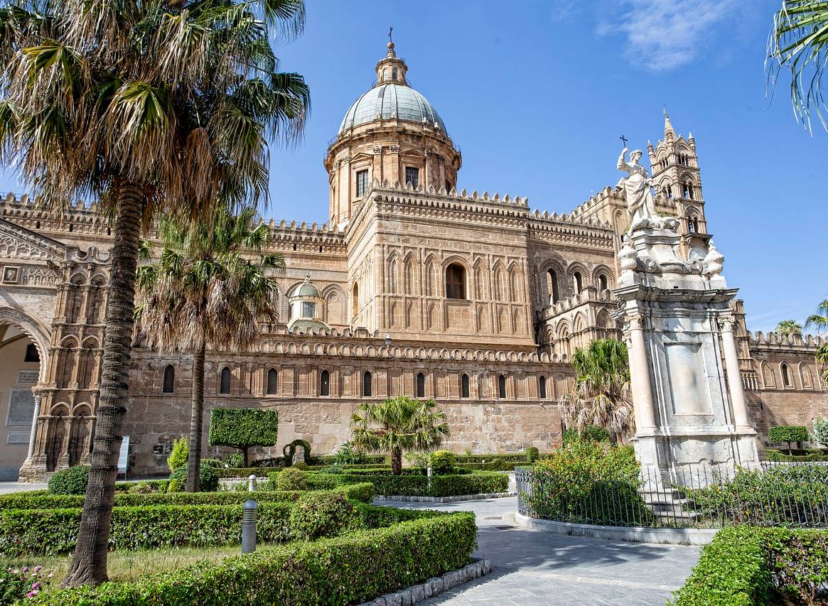 The Cathedral of Palermo viewed from the outside