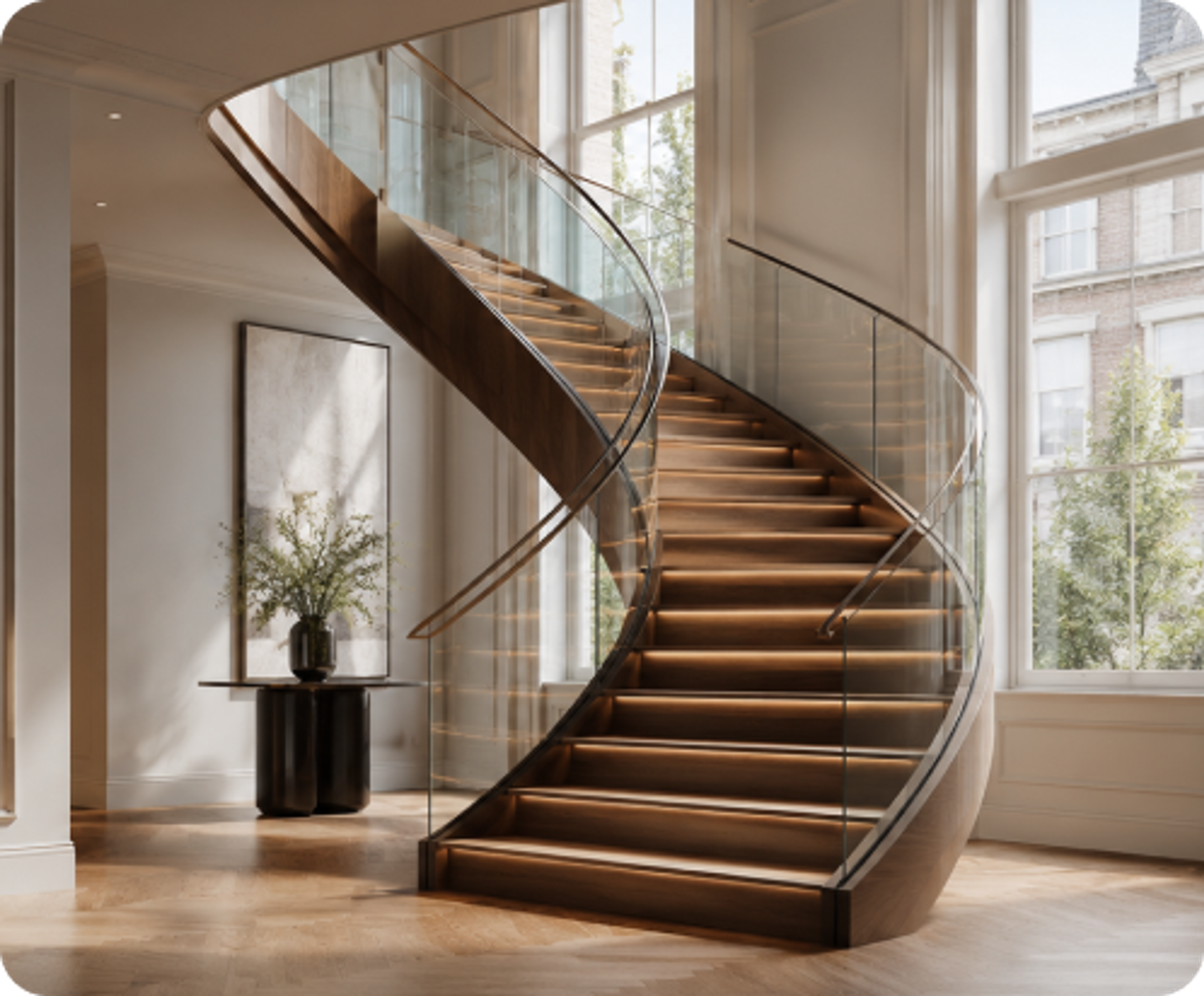 Ideal Applications For Helical & Spine Staircases