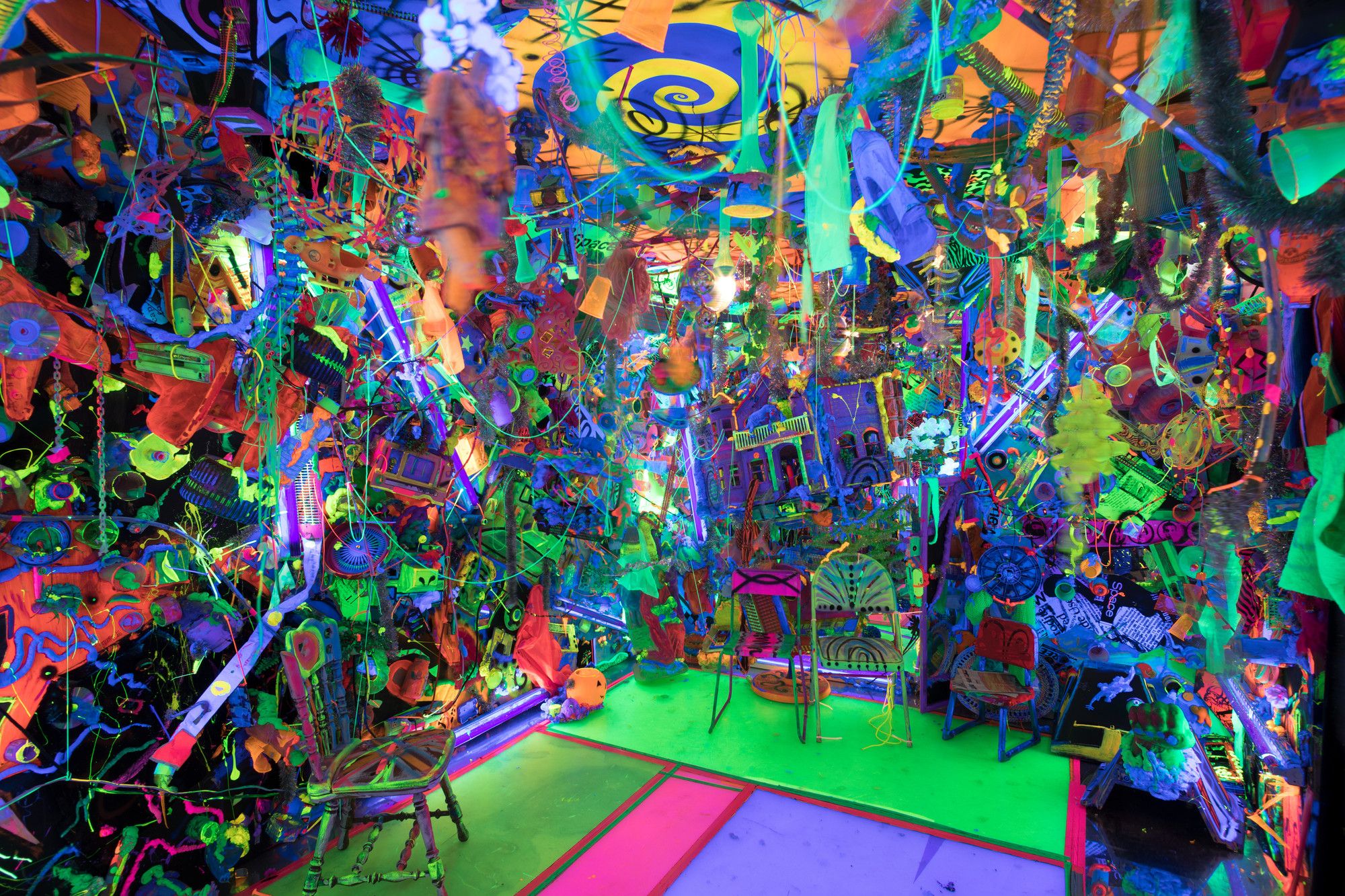 Kenny Scharf’s Cosmic Closet (1980s/2017) on view in Club 57: Film, Performance, and Art in the East Village, 1978–1983 at MoMA