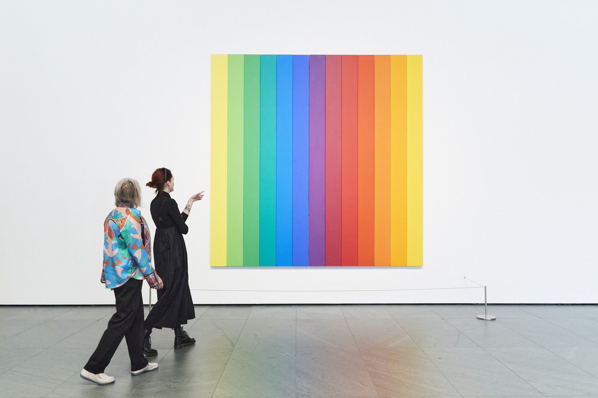 Ellsworth Kelly. Spectrum IV. 1967. Oil on canvas, 13 panels. The Museum of Modern Art, New York. Mrs. John Hay Whitney Bequest and The Sidney and Harriet Janis Collection (both by exchange), and gift of Irving Blum. © 2023 Ellsworth Kelly. Photo: Gus Powell