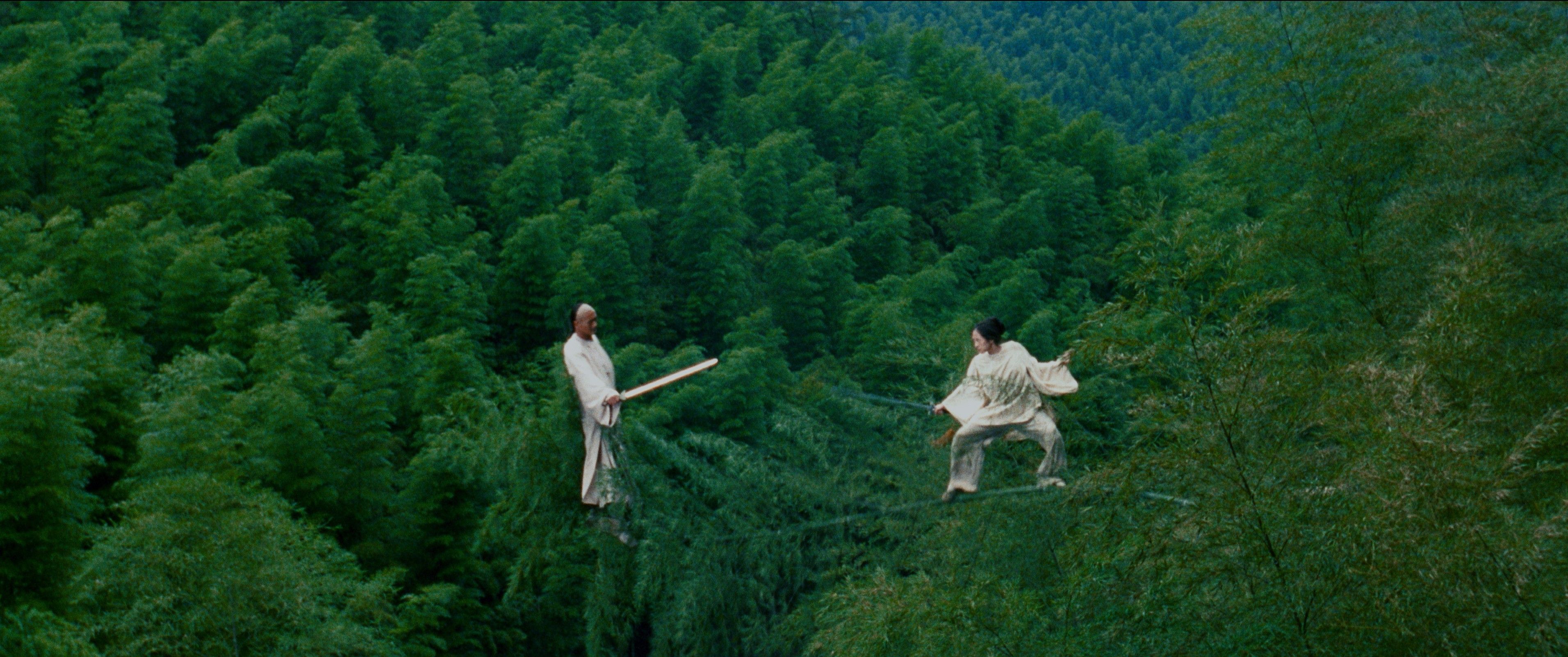Fighters in a bamboo forest from a Yuen Woo-ping film