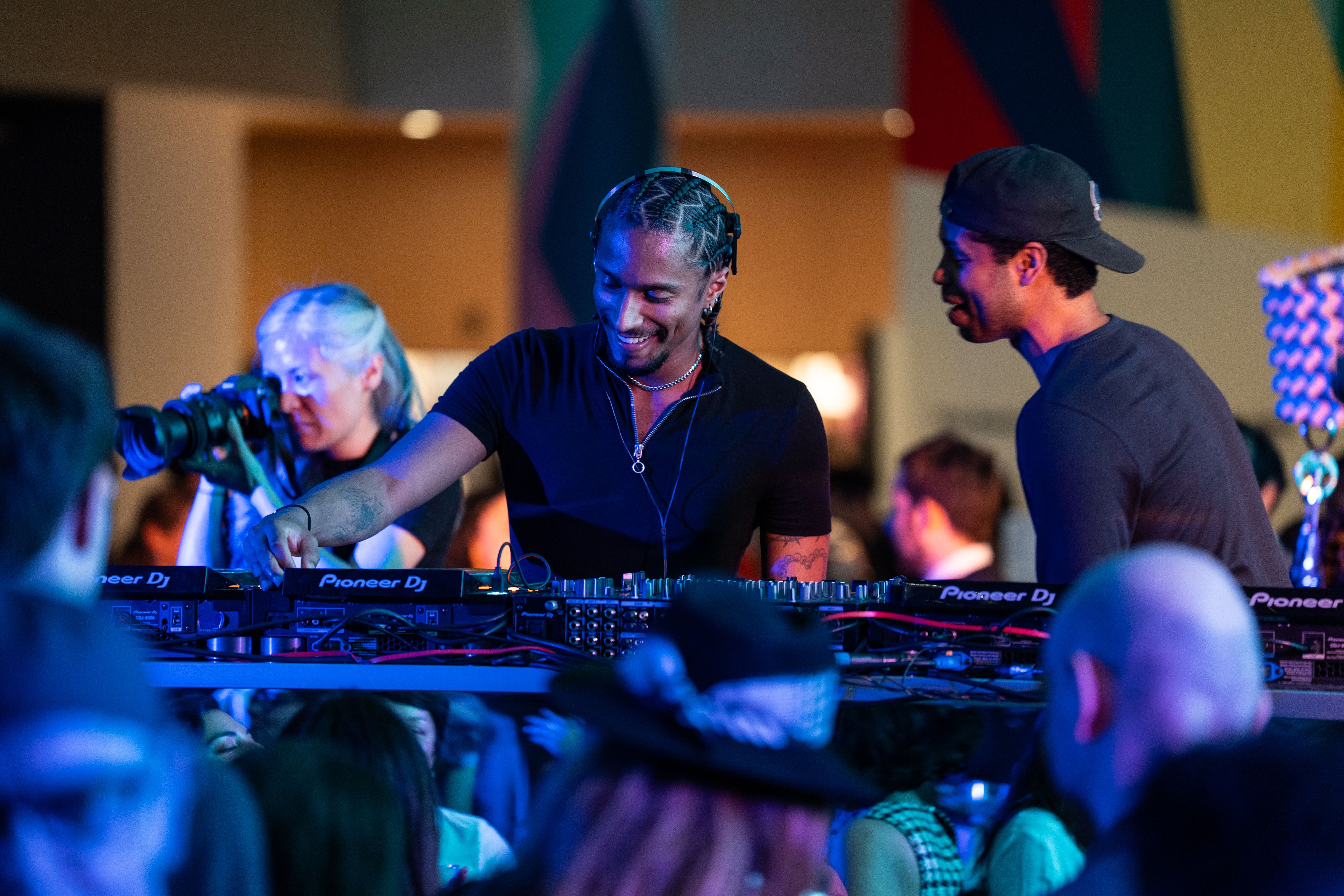 DJ playing at a party