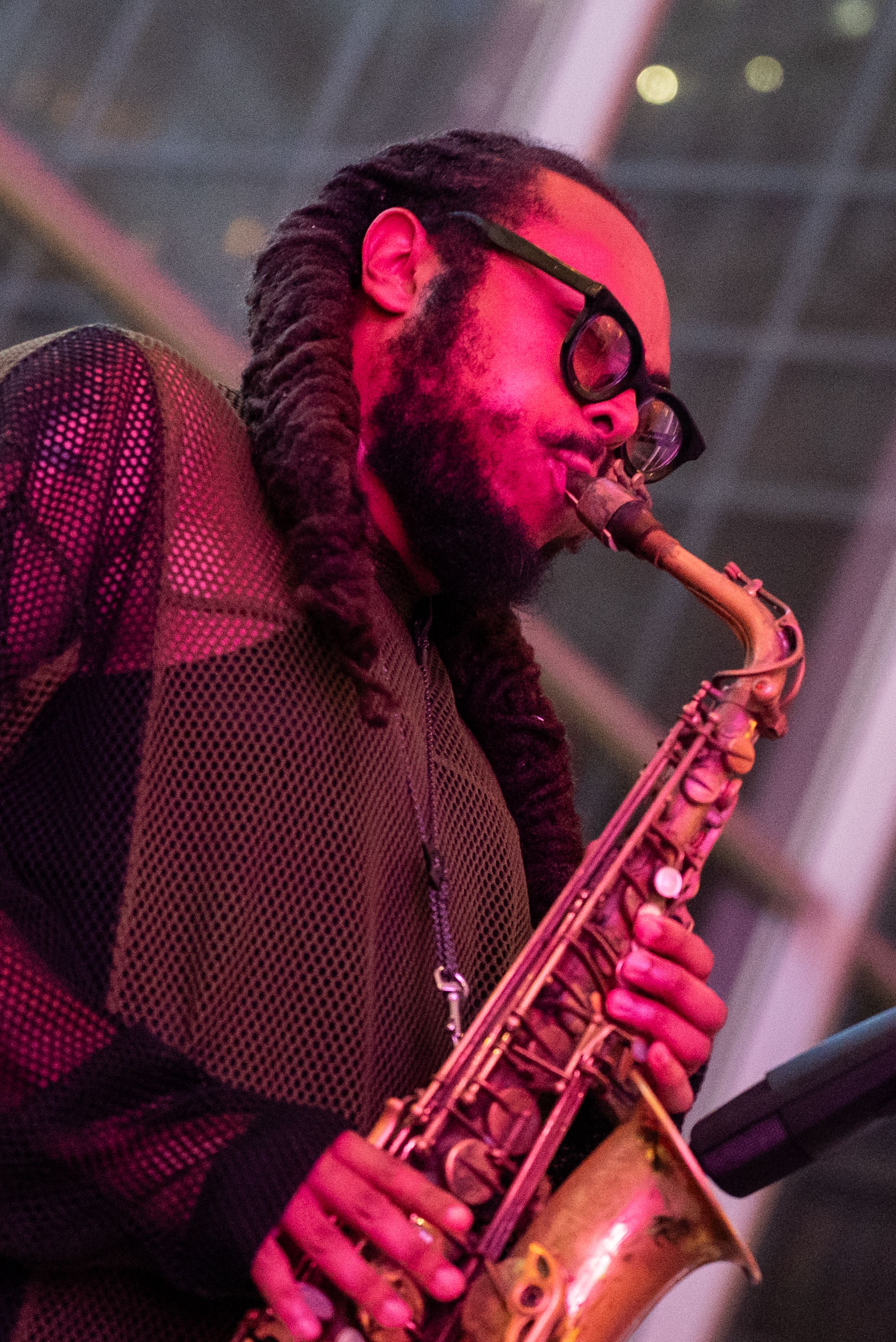 Man playing the saxophone