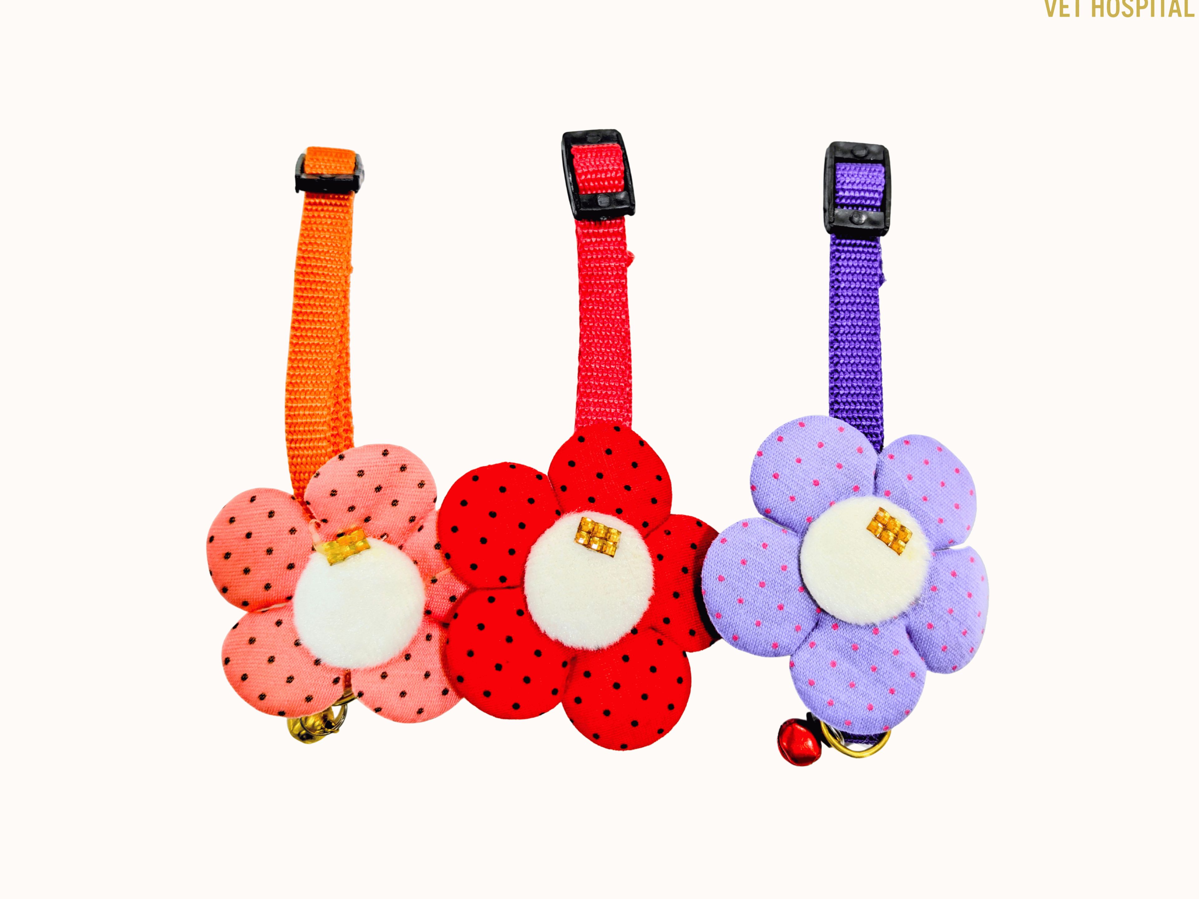 Cat Flower Collar (Assorted Colours)