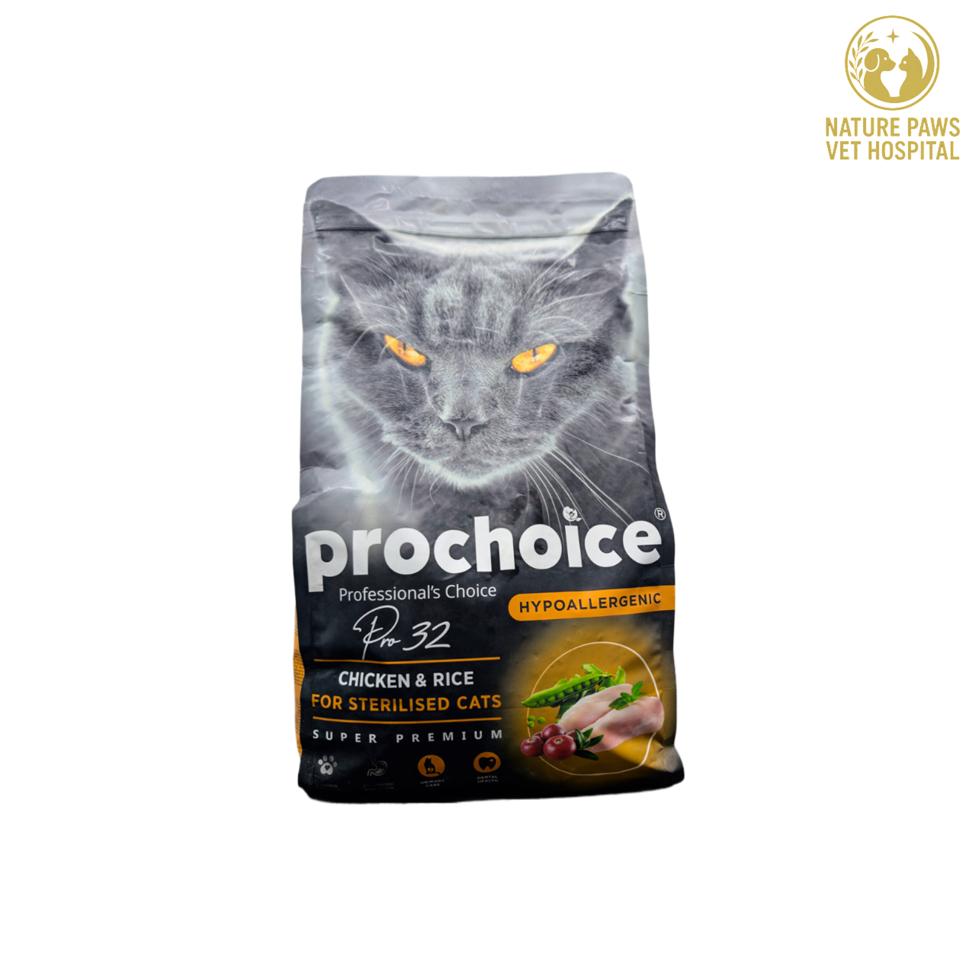 Prochoice Pro32 With Chicken & Rice For Sterilised Cats - 2kg Pack - Image 1