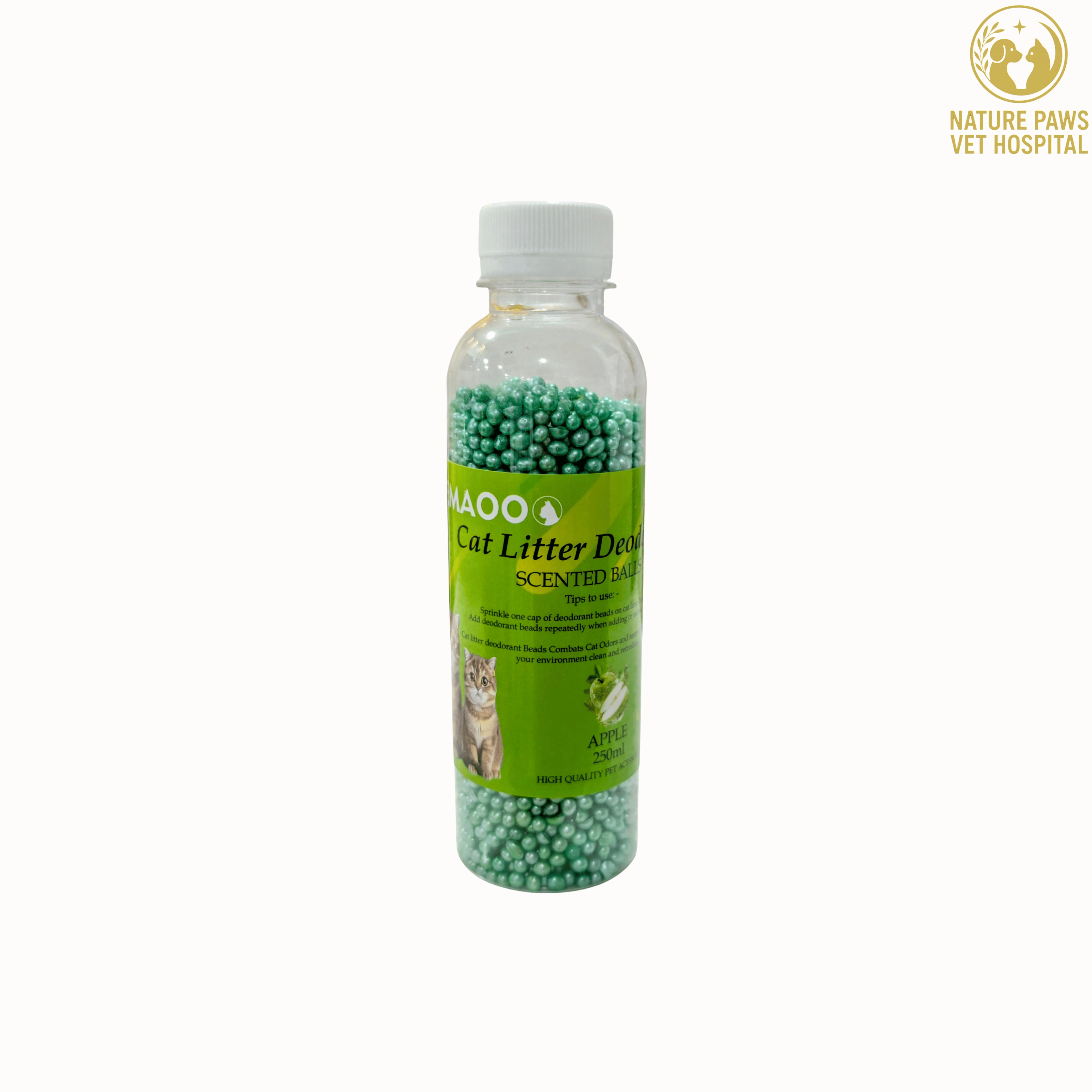 Cat Litter Deodorizer Scented Balls (Apple) - 250ml - Image 1