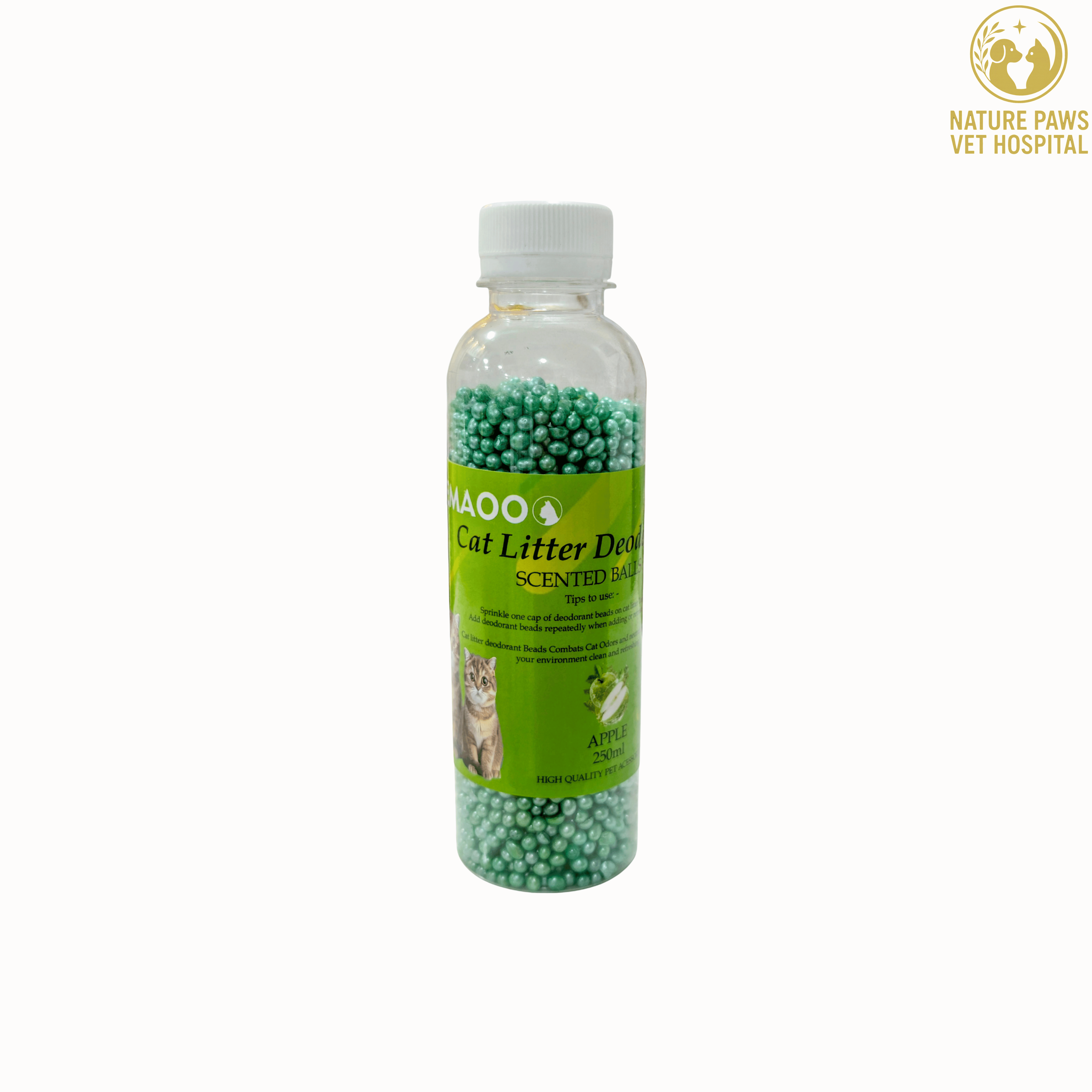 Cat Litter Deodorizer Scented Balls (Apple) - 250ml - Image 1