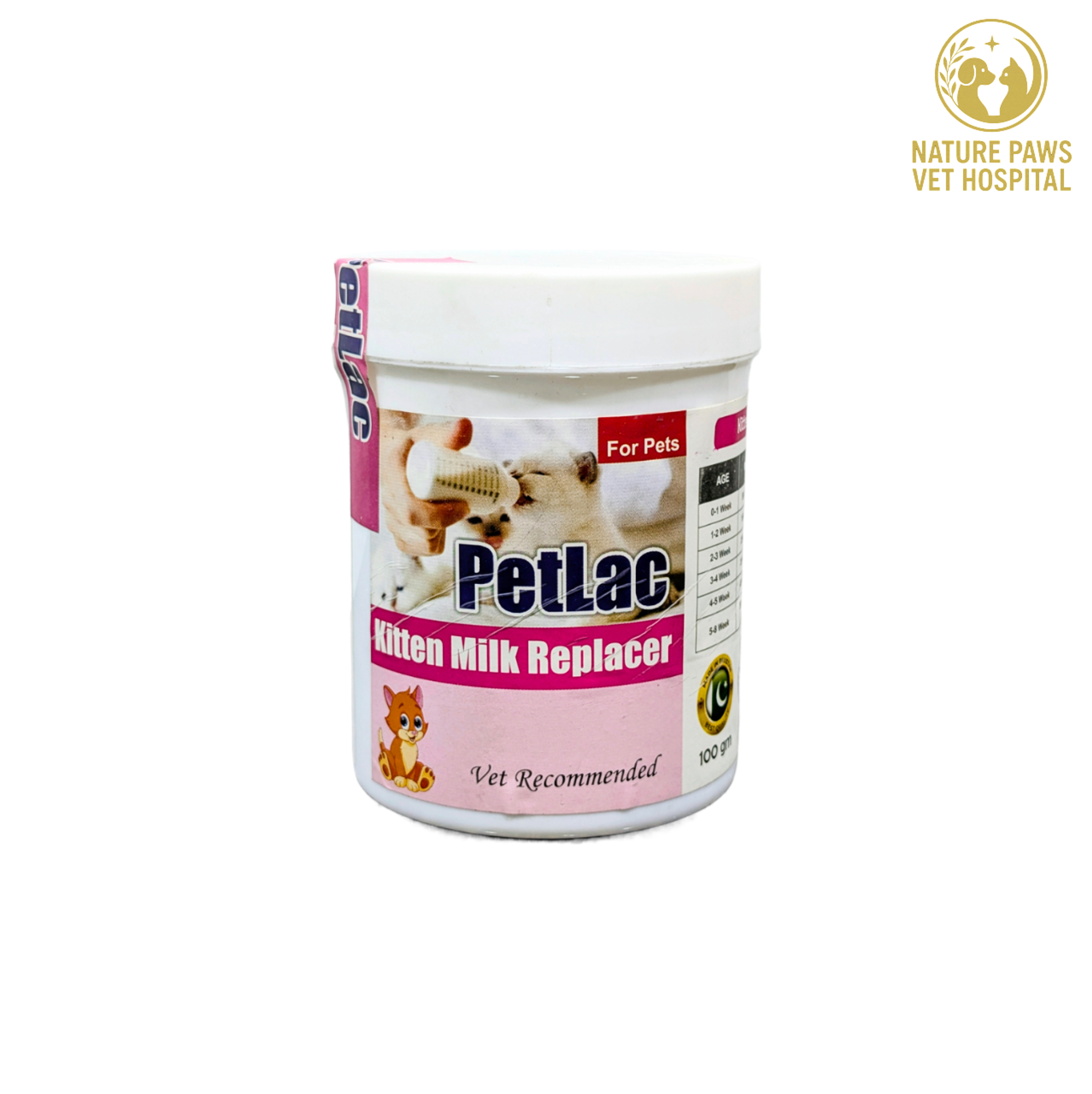 Petlac Milk Replacer For Kittens - 100g - Image 1