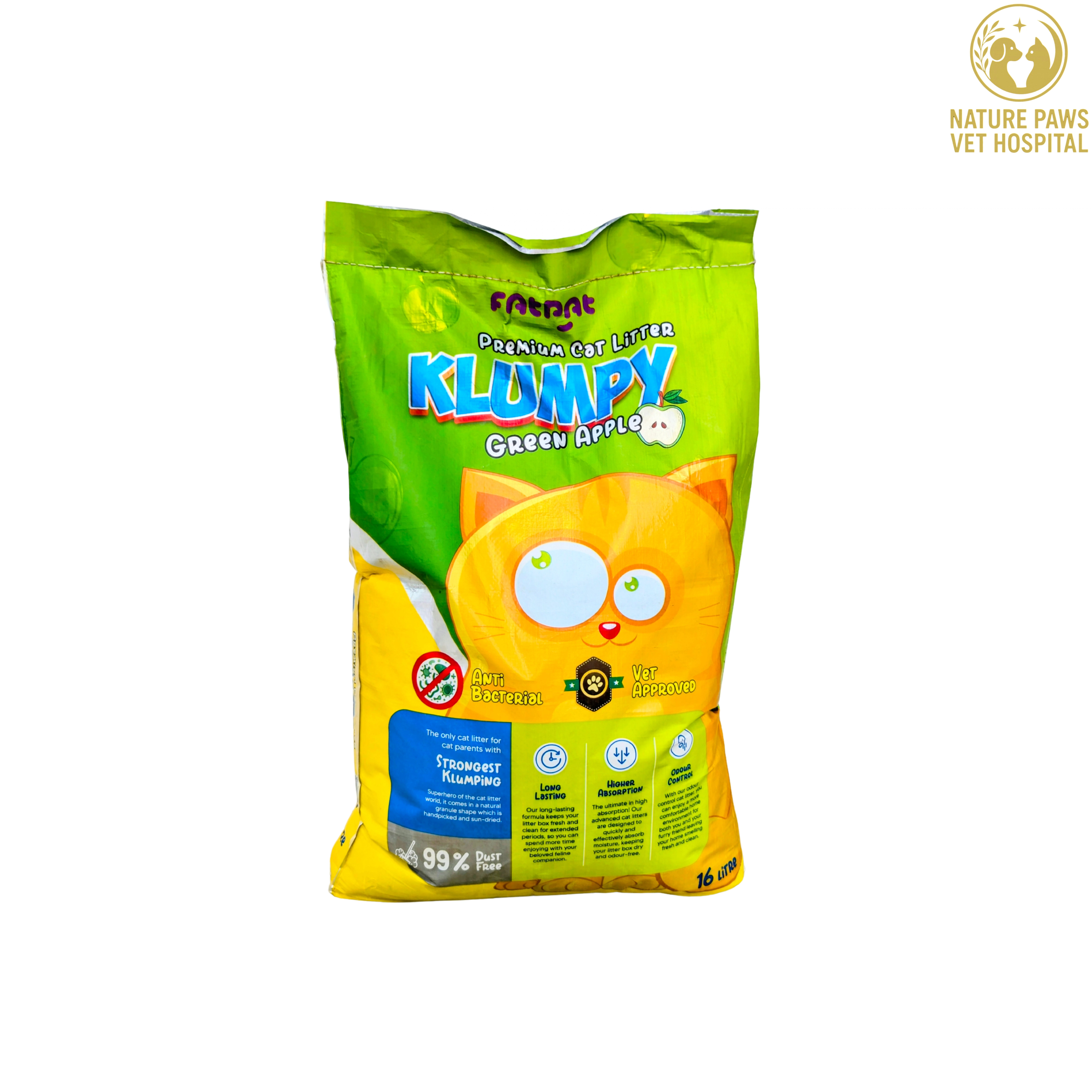 Klumpy Green Apple Cat Litter - 16L - Image 1