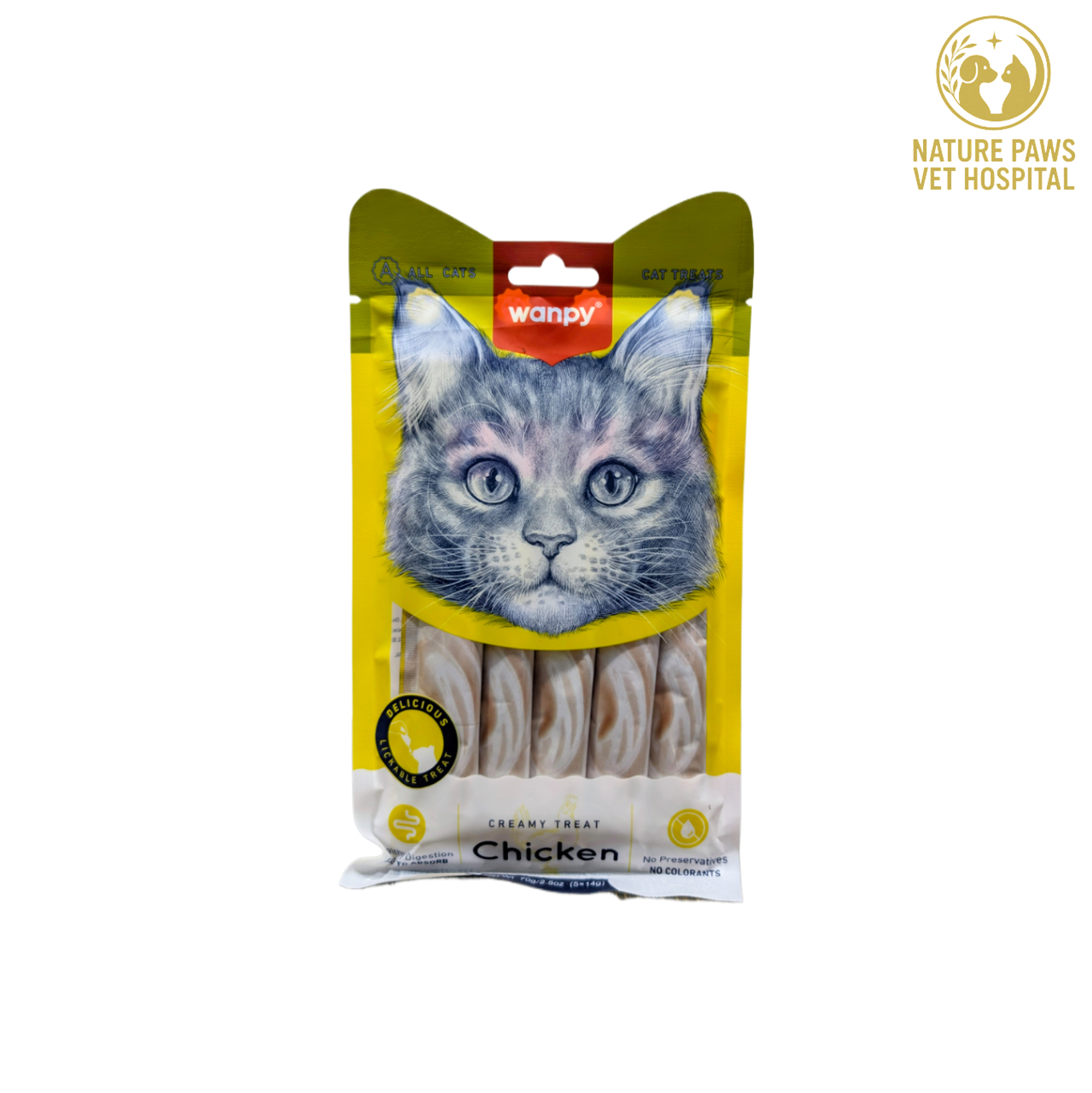 Wanpy Treats Chicken - 75g pouch - Image 1