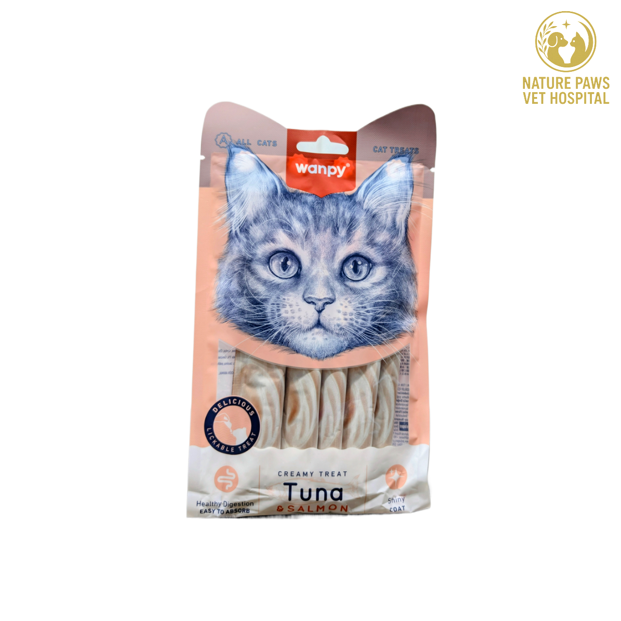 Wanpy Treats Tuna & Salmon - 75g pouch - Image 1