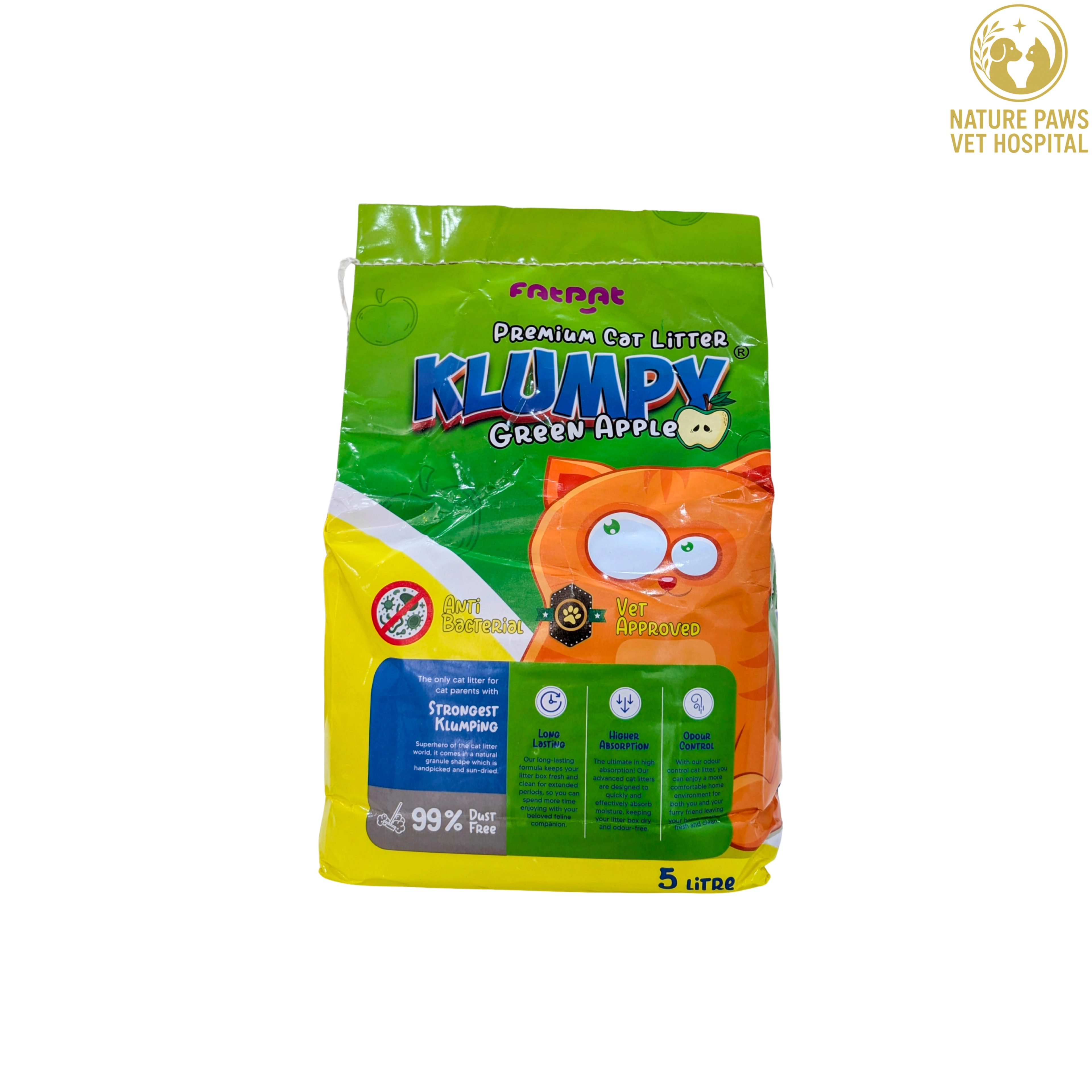 Klumpy Green Apple Cat Litter - 5L  - Image 1