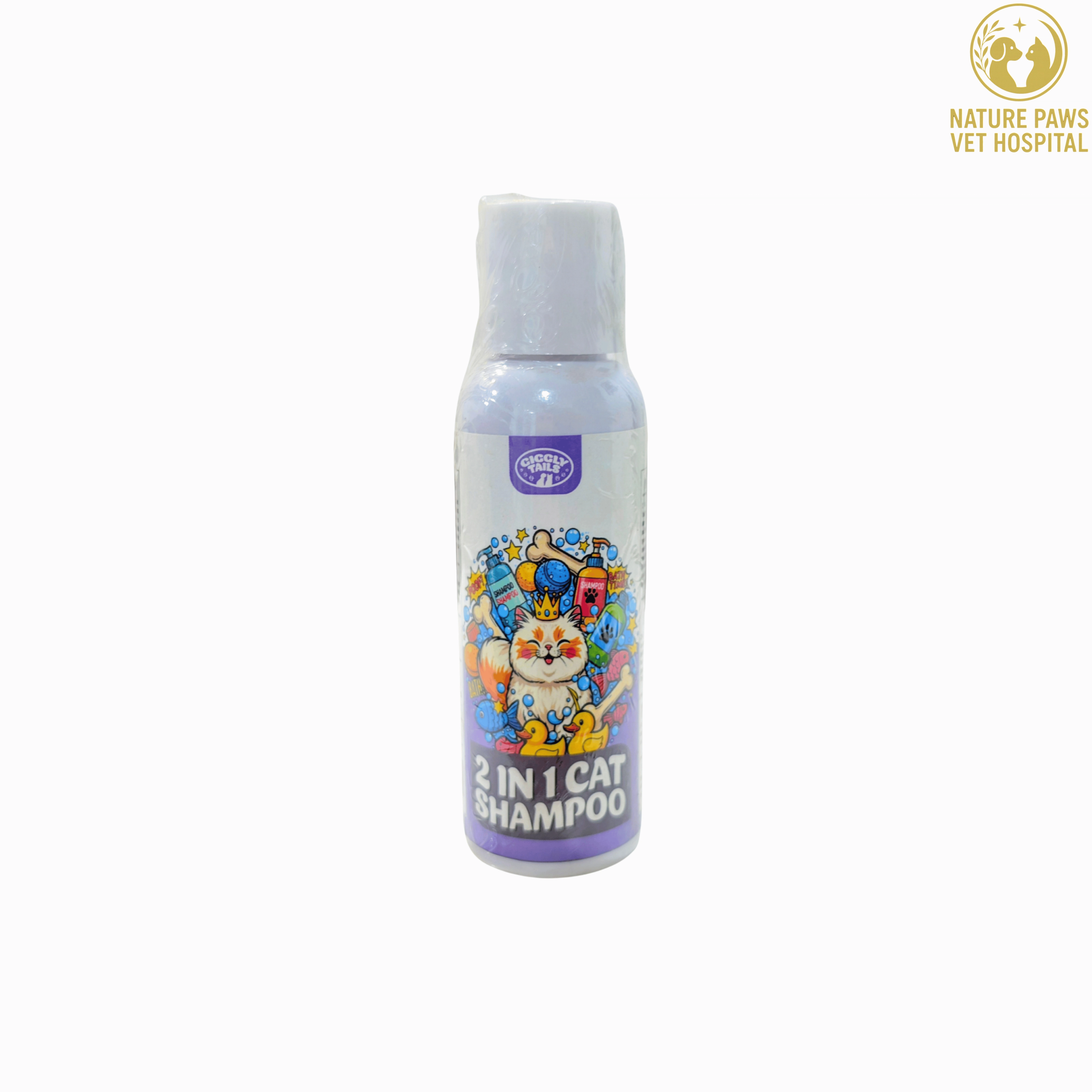 Giggly Tails 2 in 1 Cat Shampoo - 100ml - Image 1