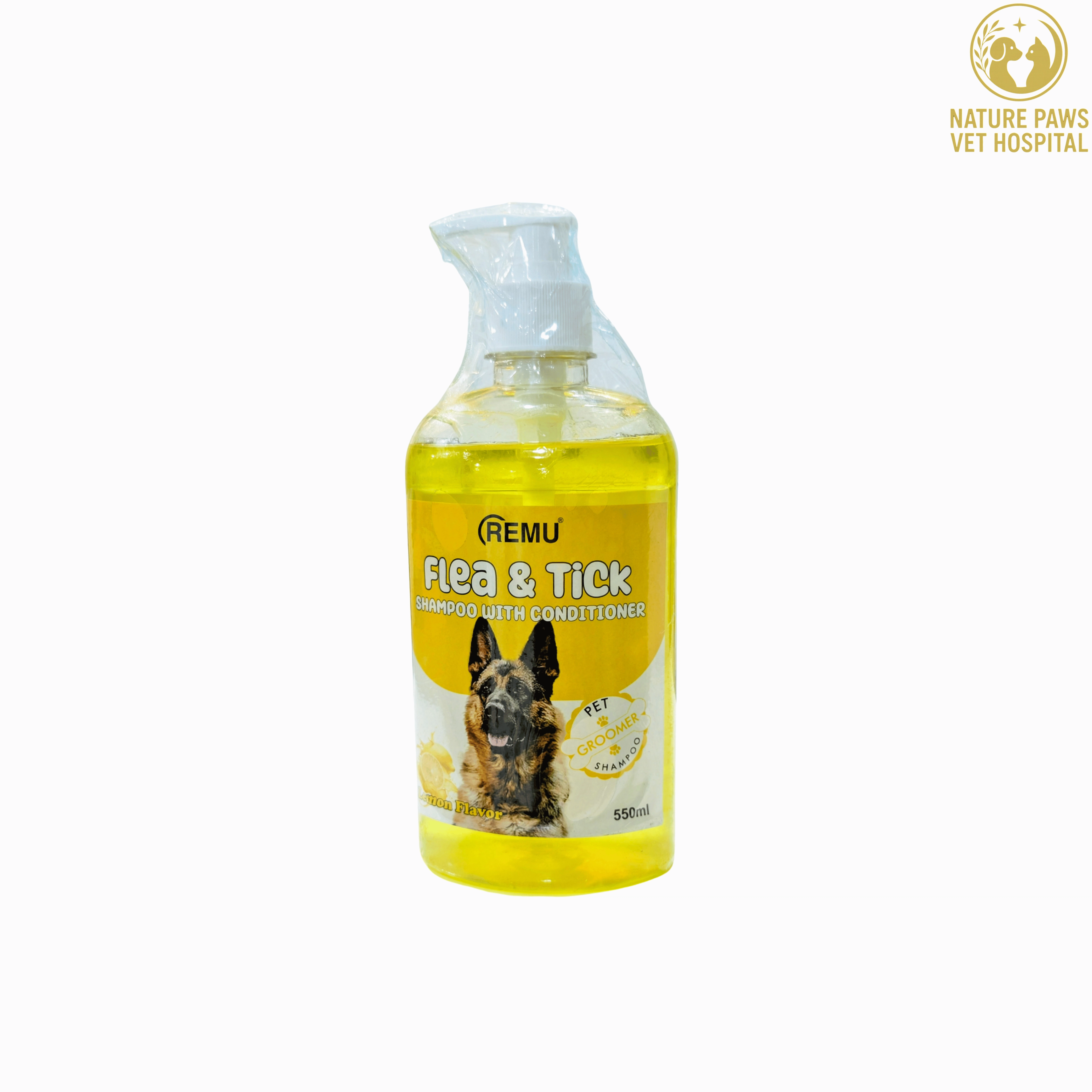 Flea & Tick Shampoo With Conditioner (Lemon) - 550ml - Image 1