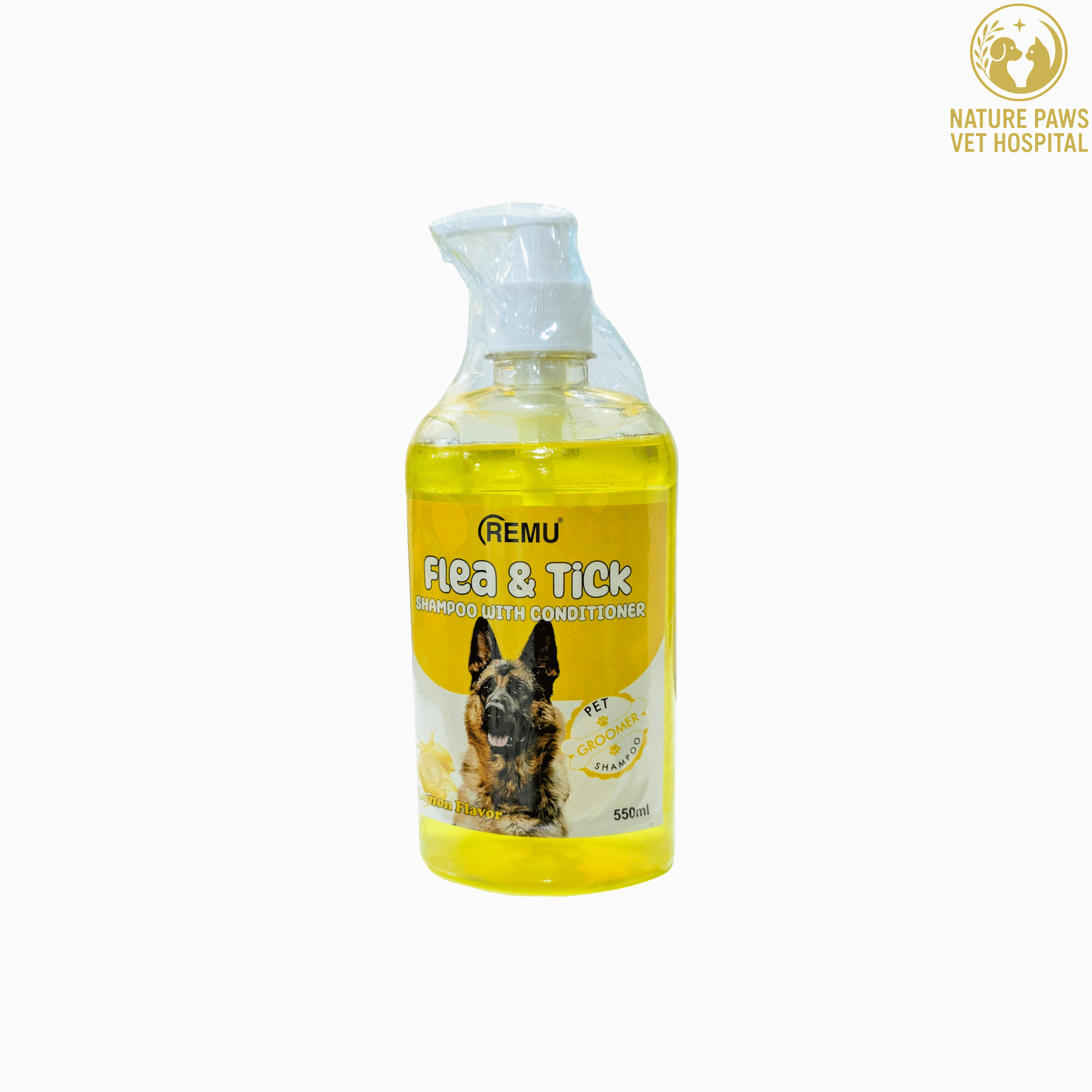 Flea & Tick Shampoo With Conditioner (Lemon) - 550ml - Image 1