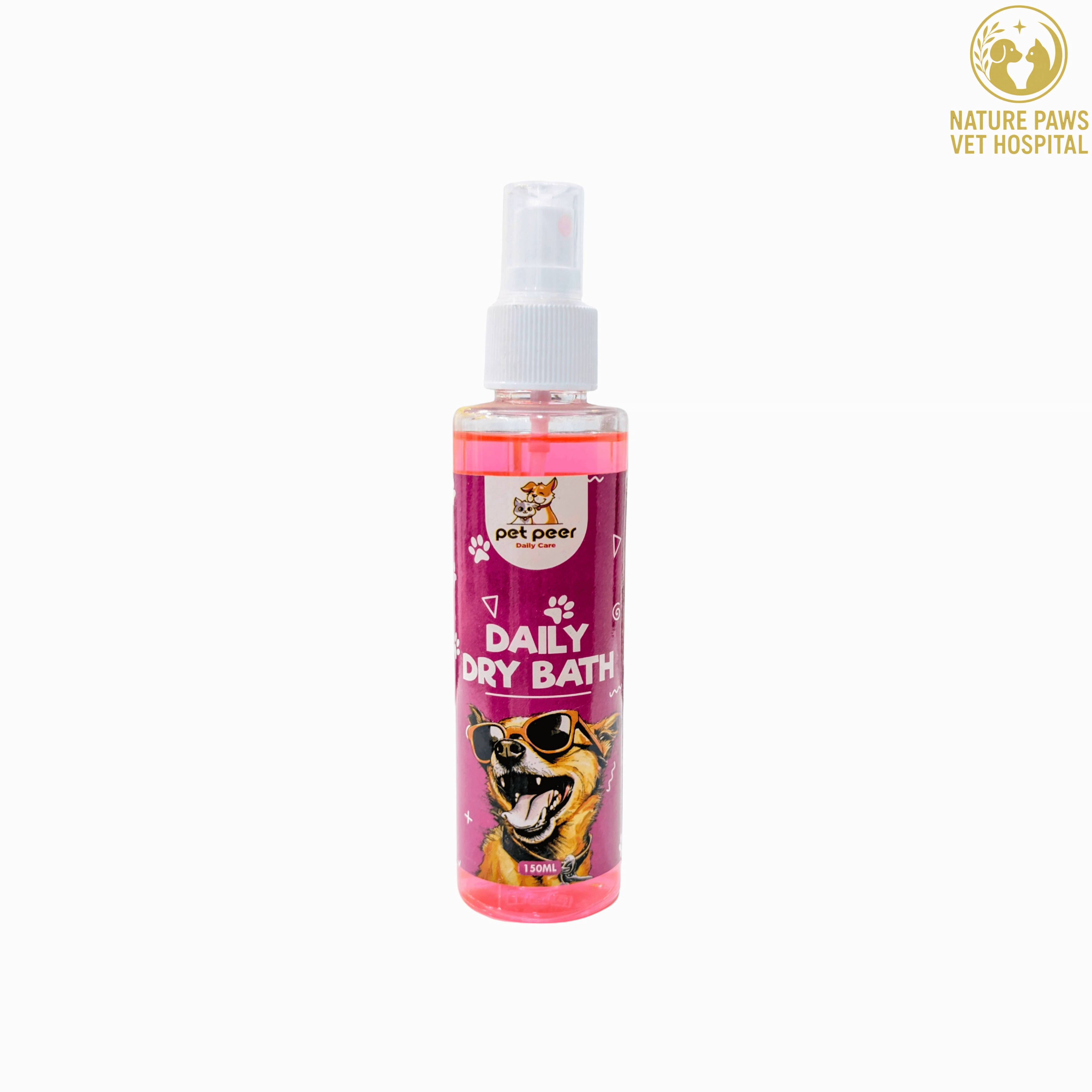 Pet Peer Daily Dry Bath For Dogs - 150ml - Image 1