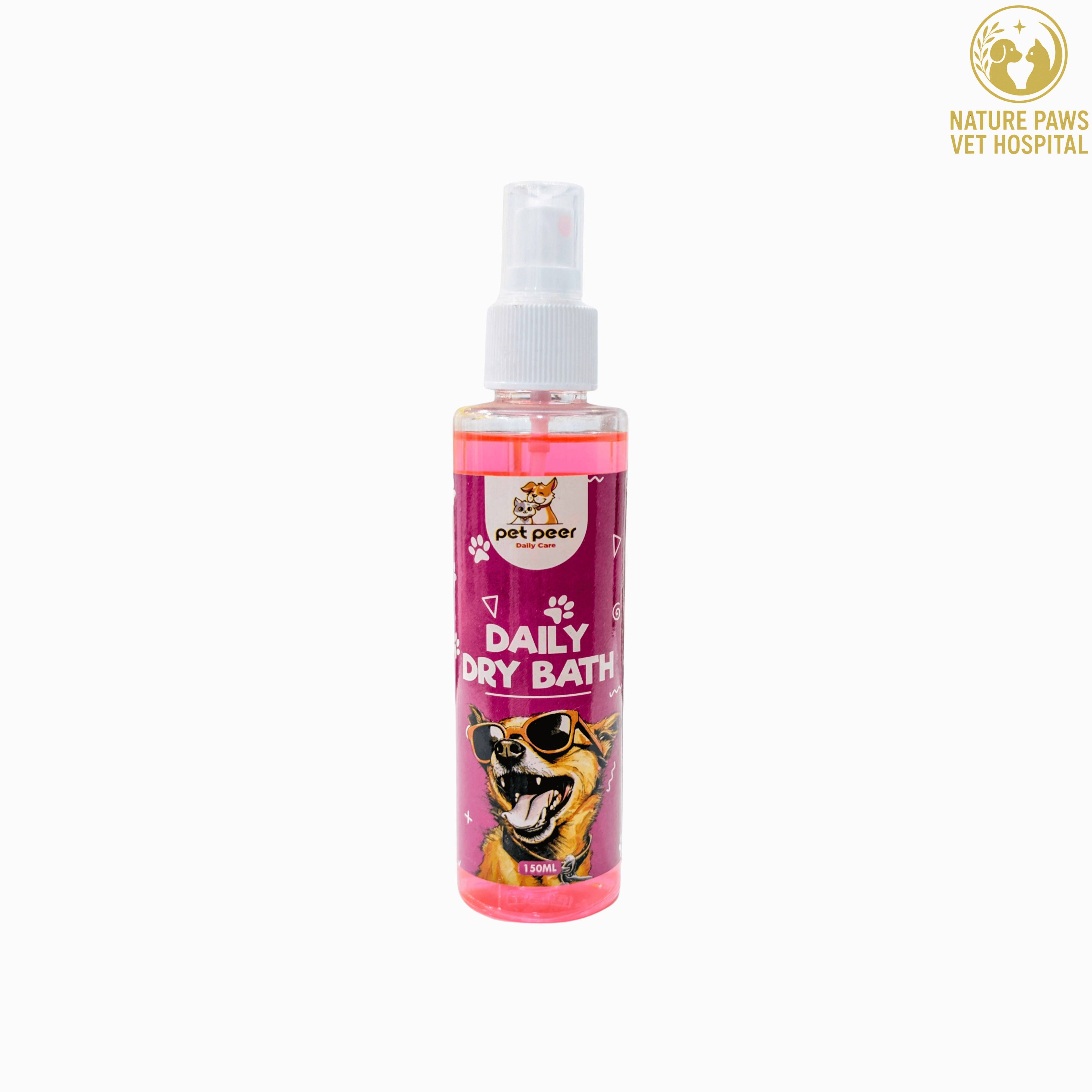 Pet Peer Daily Dry Bath For Dogs - 150ml - Image 1