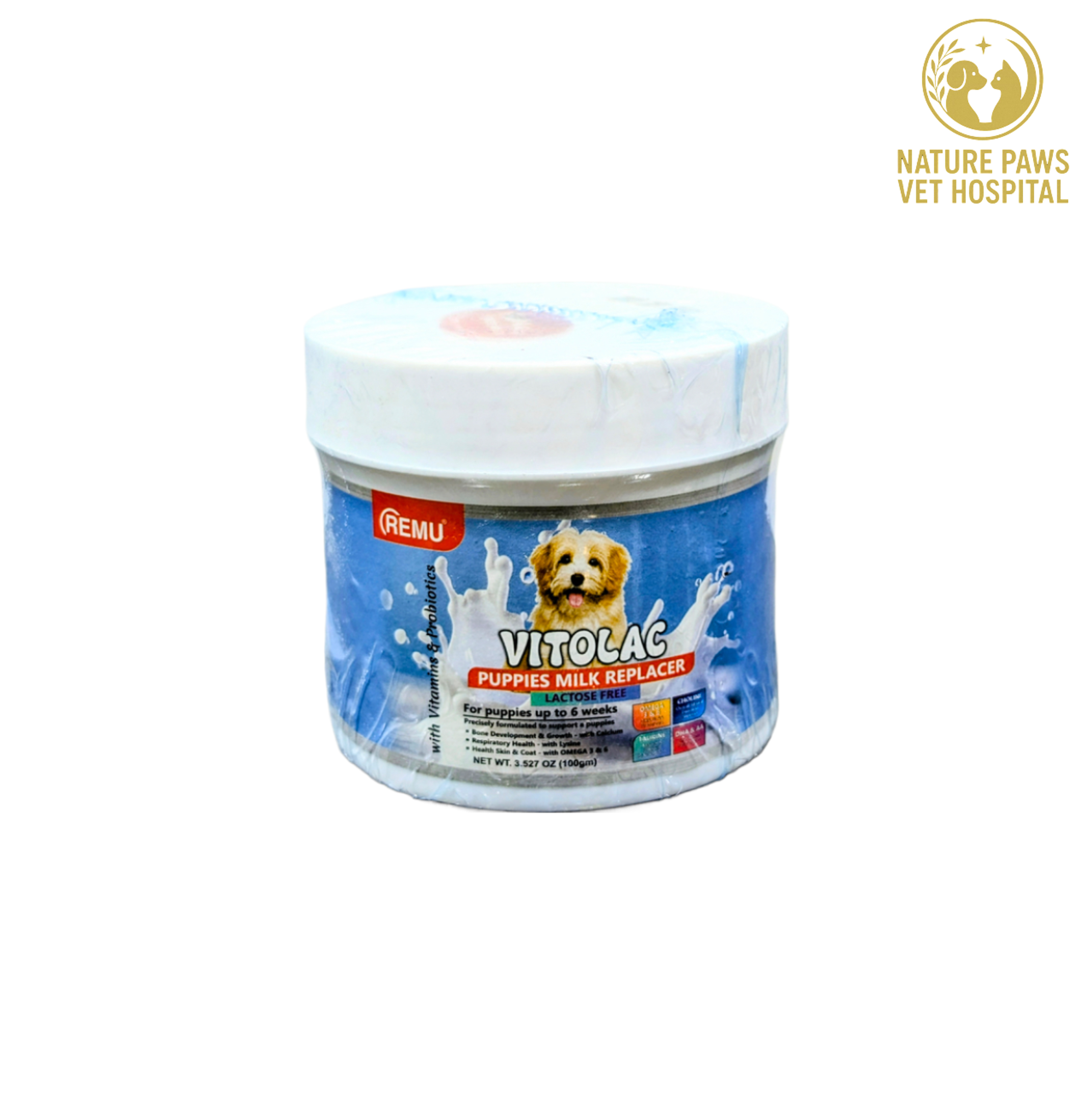 Remu Vitolac Milk Replacer For Puppies - 100g - Image 1