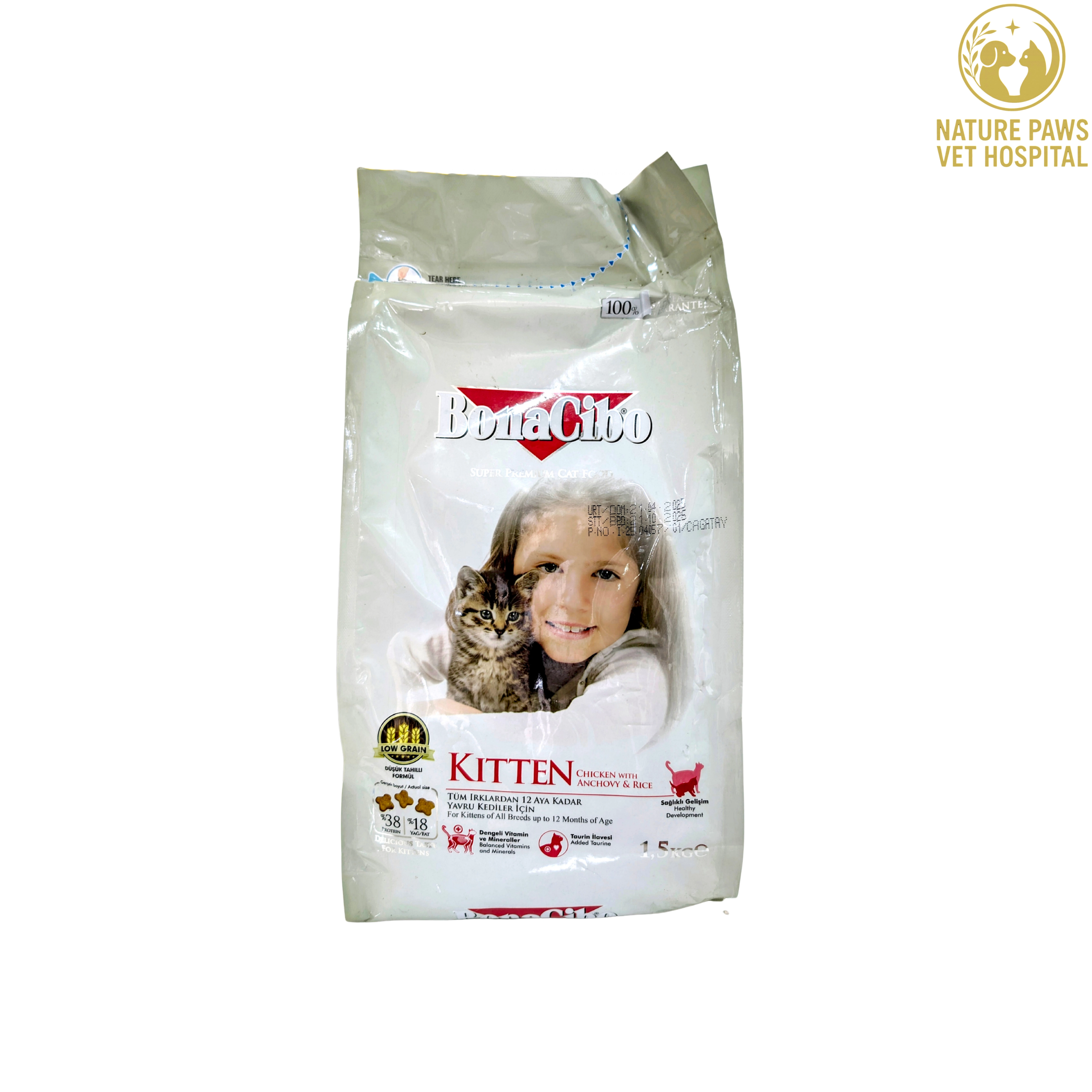 BonaCibo Kitten Cat Food - 2kg Pack - Image 1