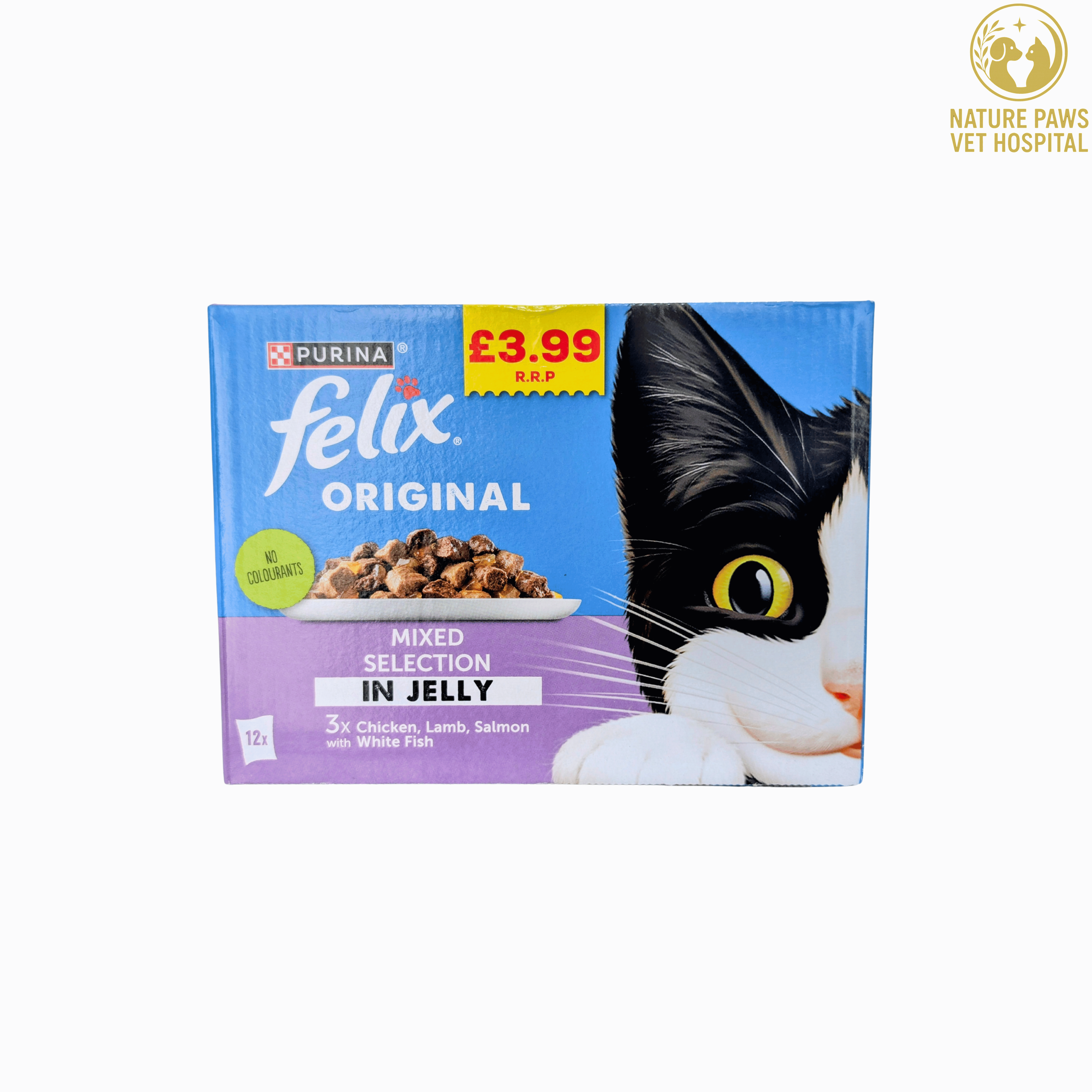 Felix Jelly With Chicken, Lamb & Salmon - 12 Pouches Pack