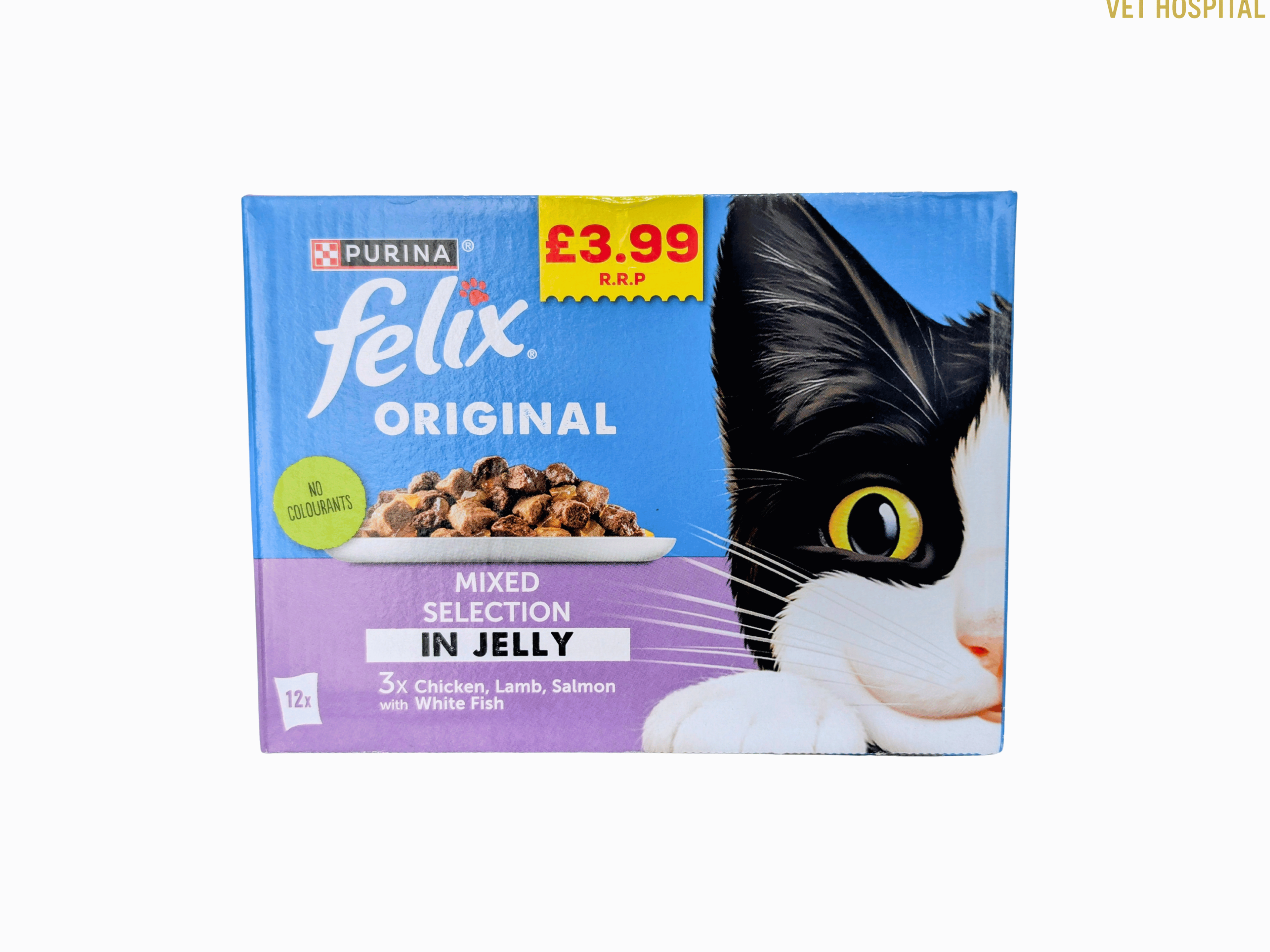 Felix Jelly With Chicken, Lamb & Salmon - 12 Pouches Pack