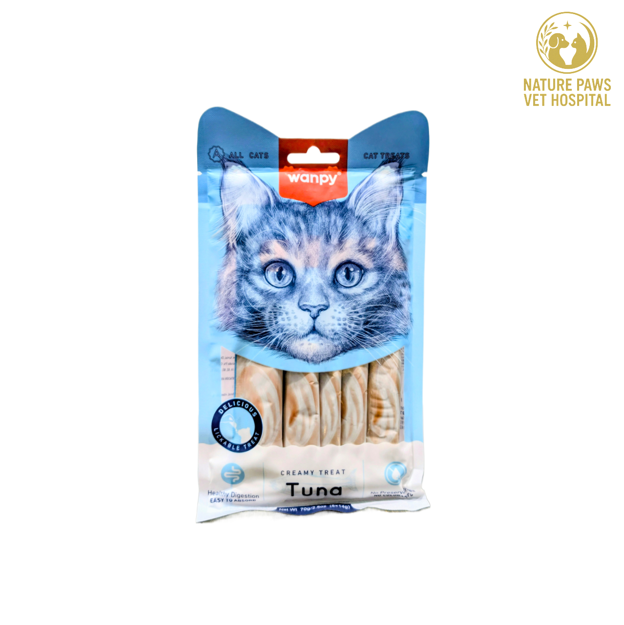 Wanpy creamy Treats Tuna & Codfish - 75g Pouch - Image 1