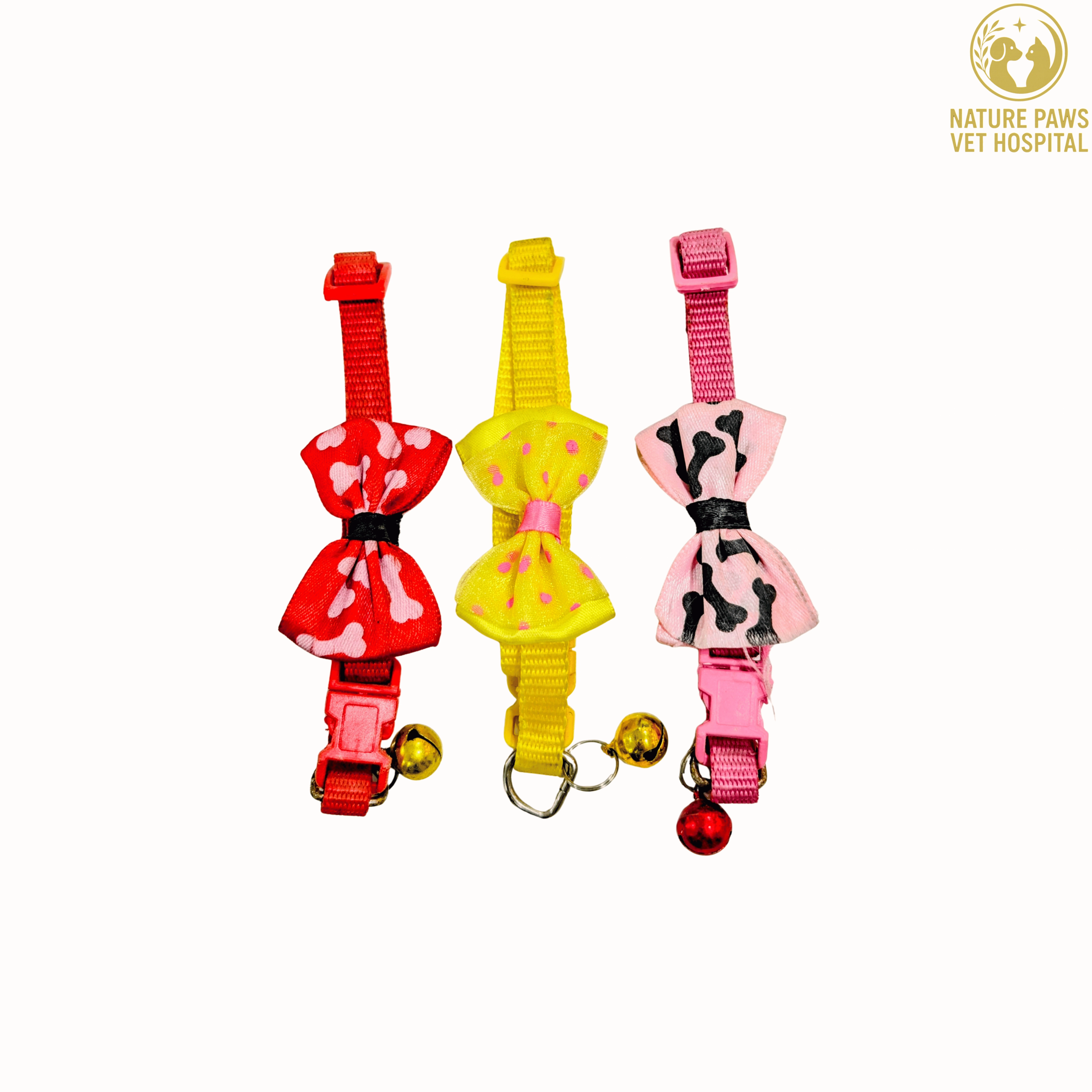 Cat Bow Collar (Assorted Colours) - Image 1