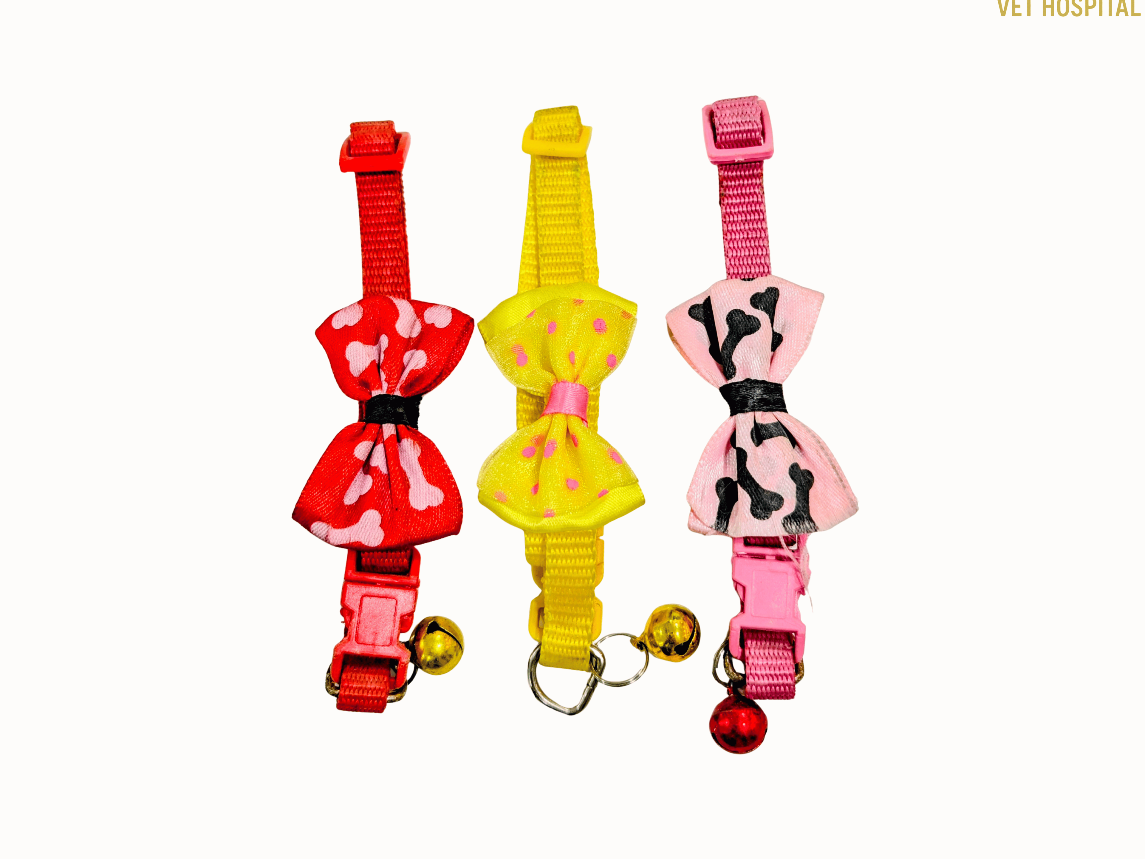Cat Bow Collar (Assorted Colours)