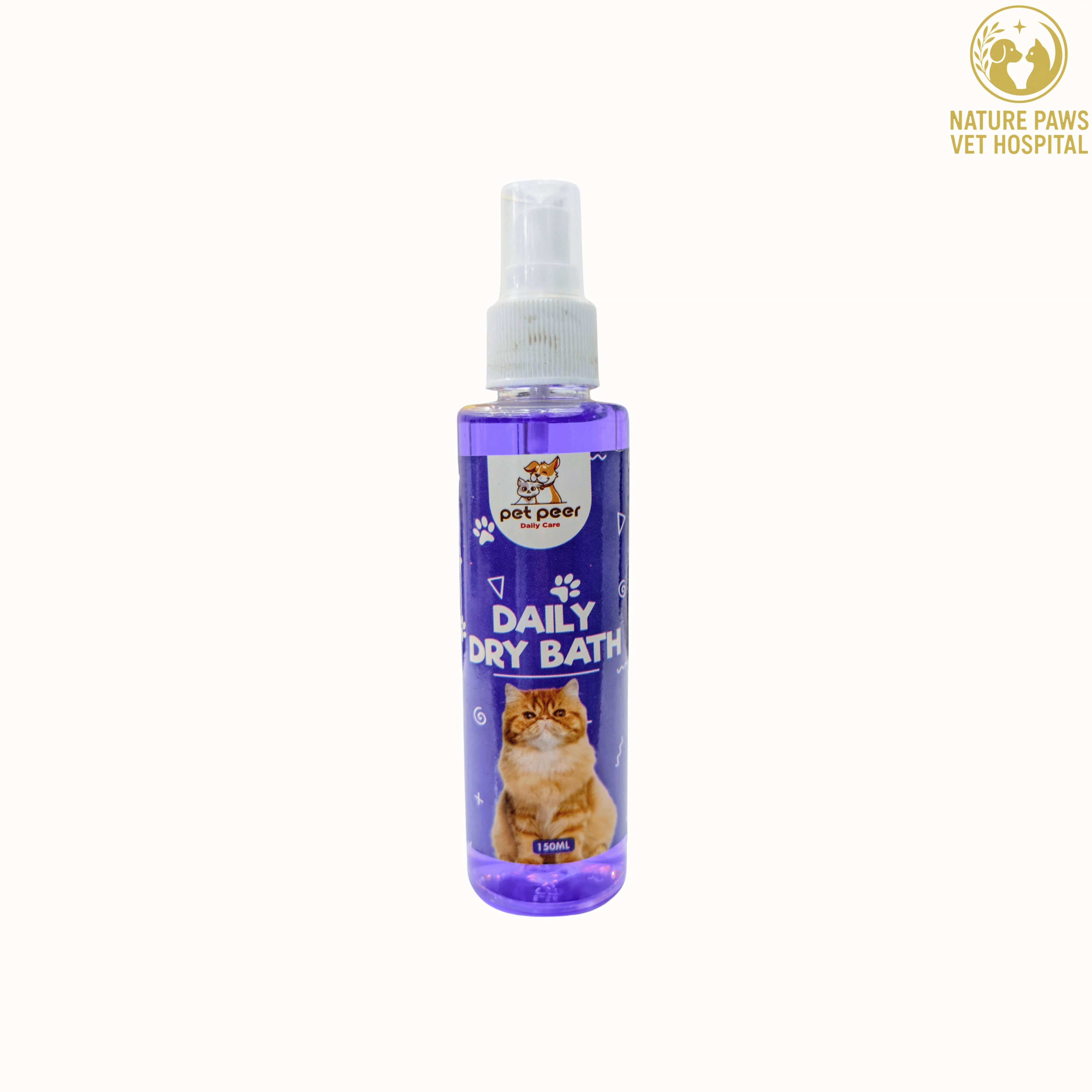 Pet Peer Daily Dry Bath For Cats - 150ml - Image 1