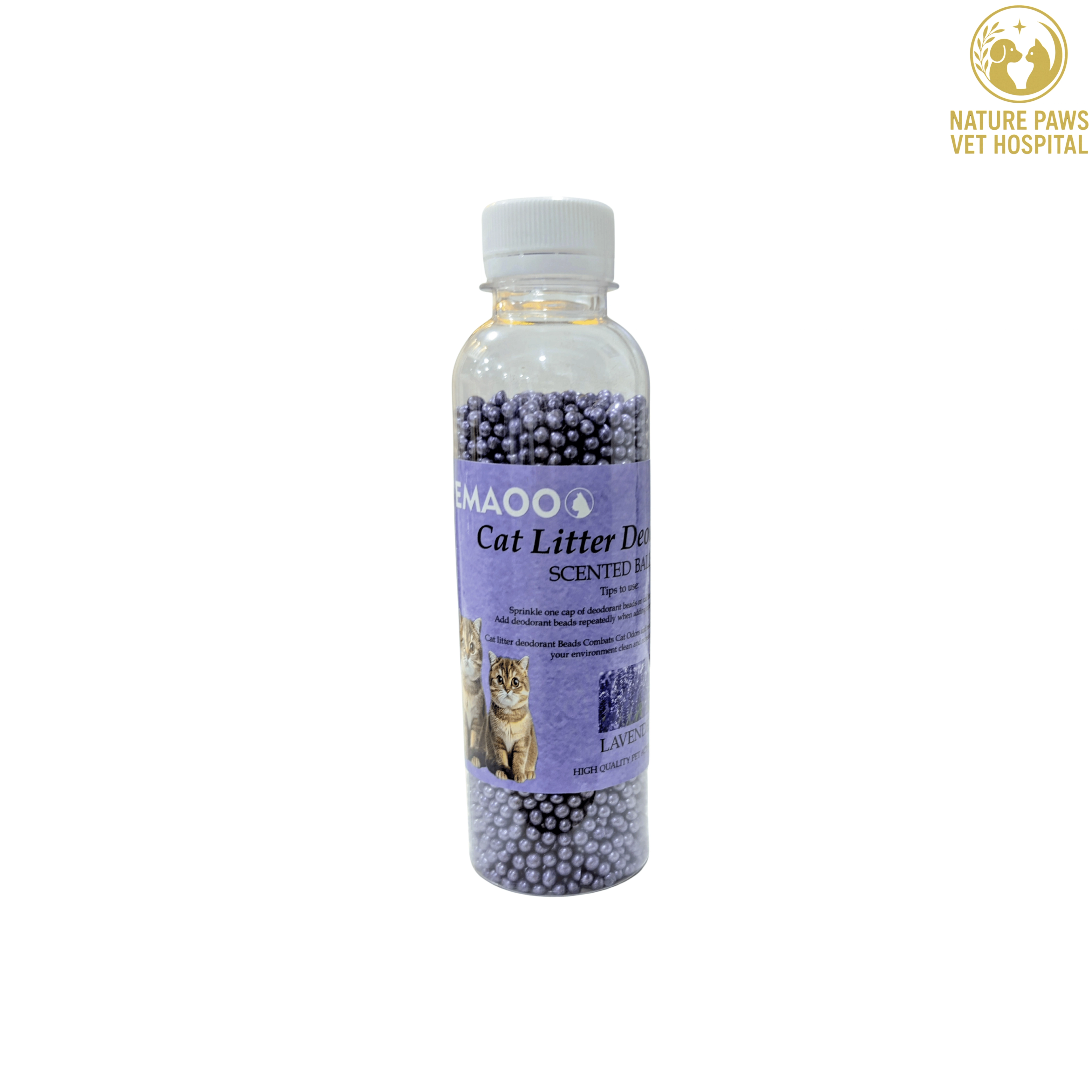 Cat Litter Deodorizer Scented Balls (Lavender) - 250ml - Image 1