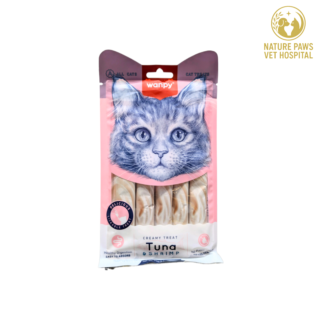 Wanpy Treat Tuna & Shrimp - 75g Pouch - Image 1