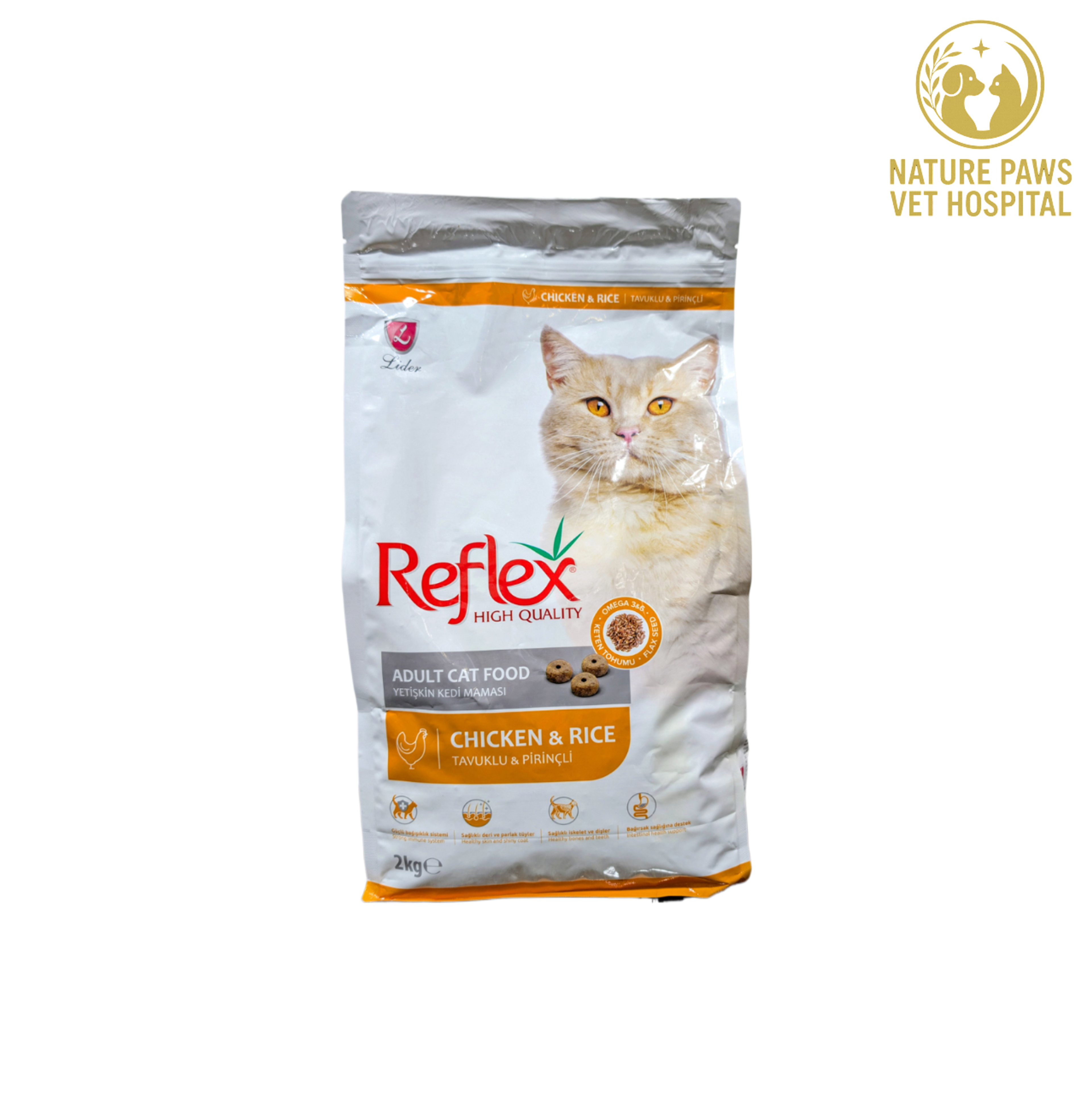 Reflex Adult Cat Food 2kg Pack - Chicken and Rice - Image 1