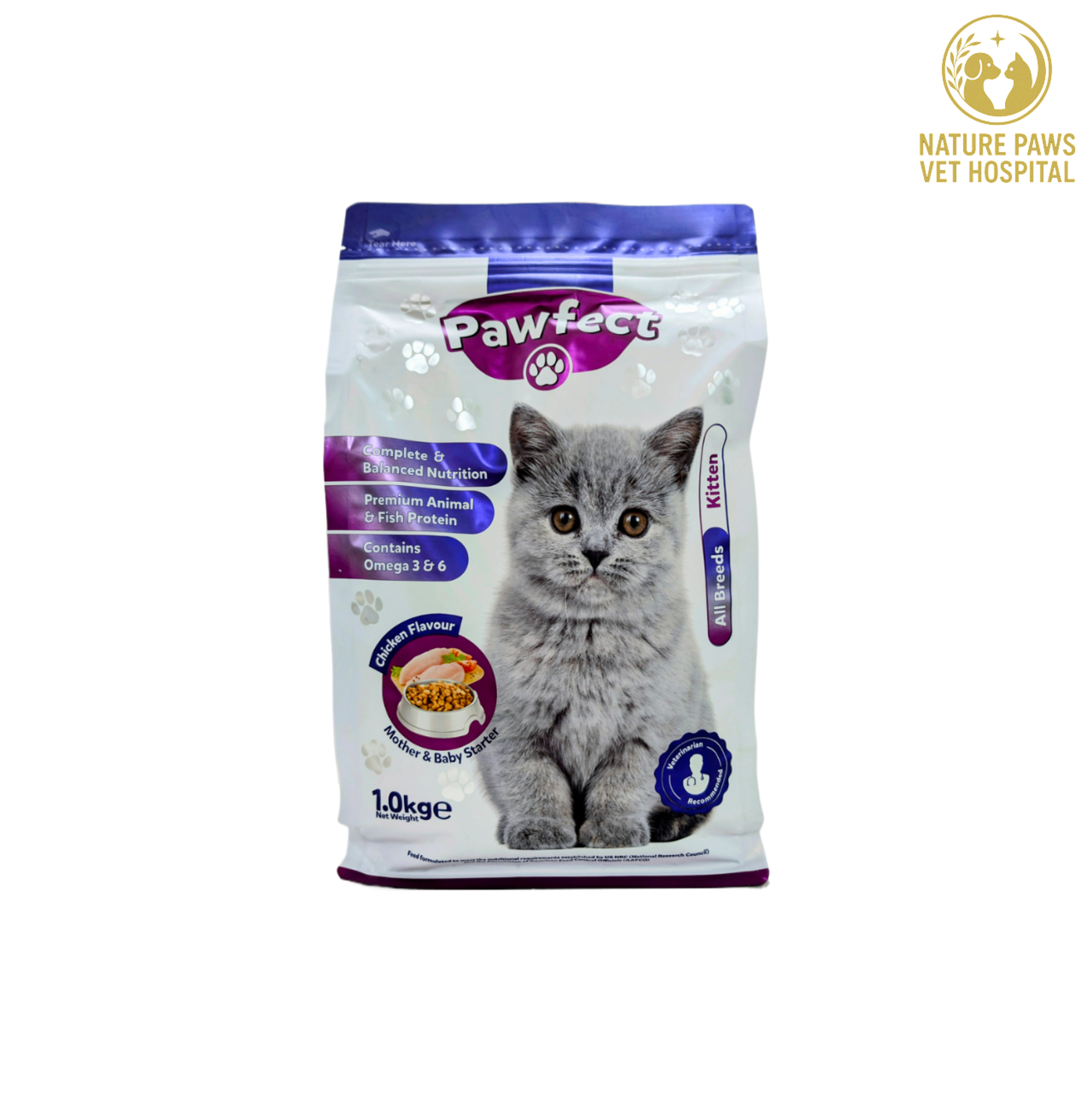 Pawfect Kitten Cat Food - Chicken Flavour - 1kg Pack - Image 1