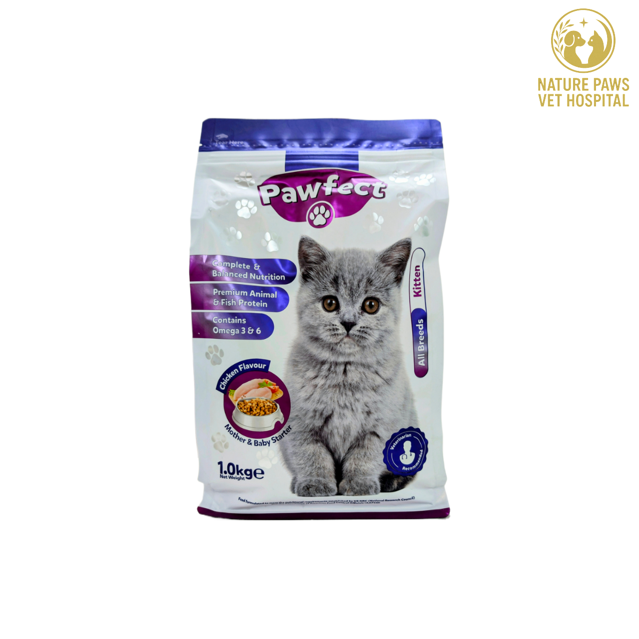 Pawfect Kitten Cat Food - Chicken Flavour - 1kg Pack - Image 1