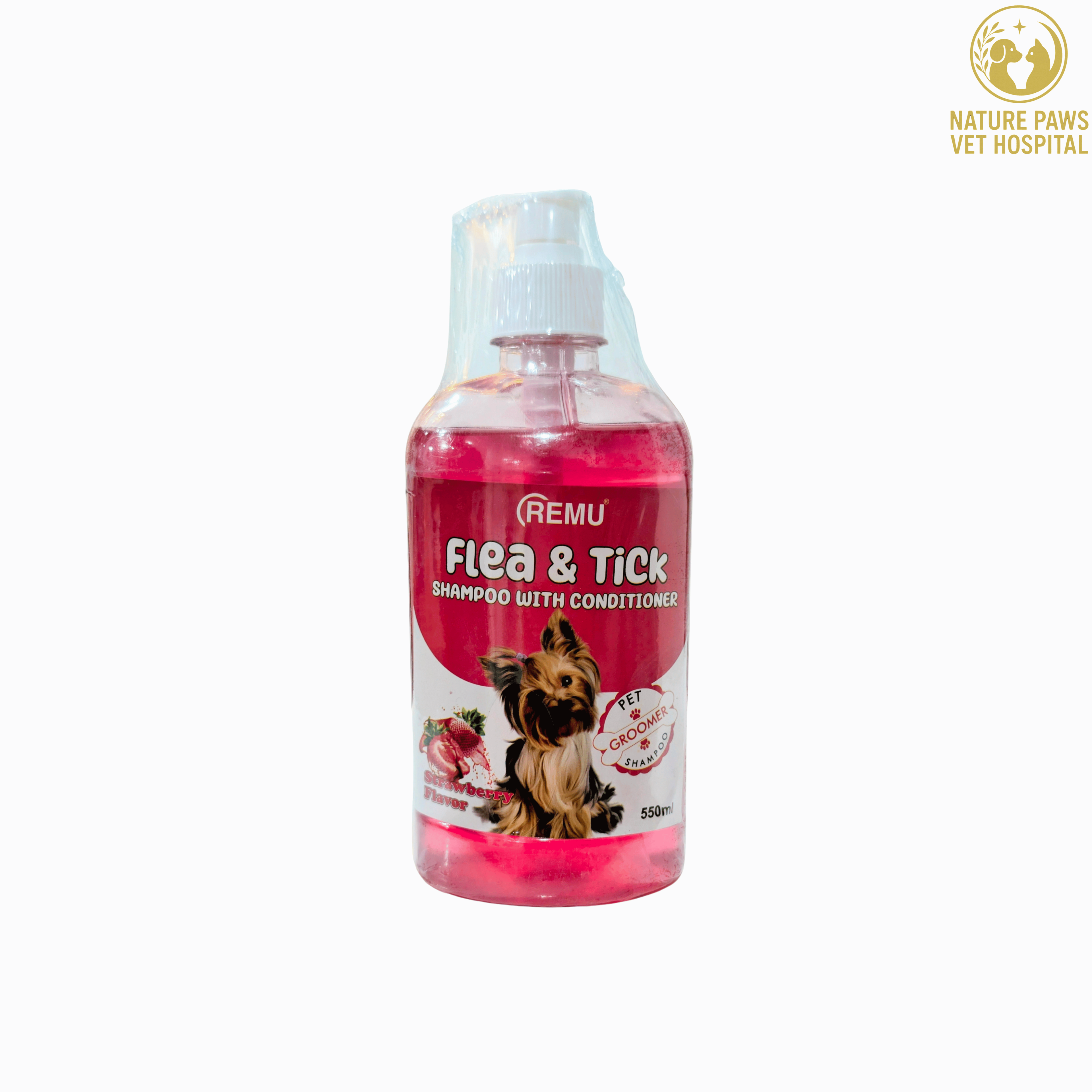Flea & Tick Shampoo With Conditioner (Strawberry) - 550ml - Image 1