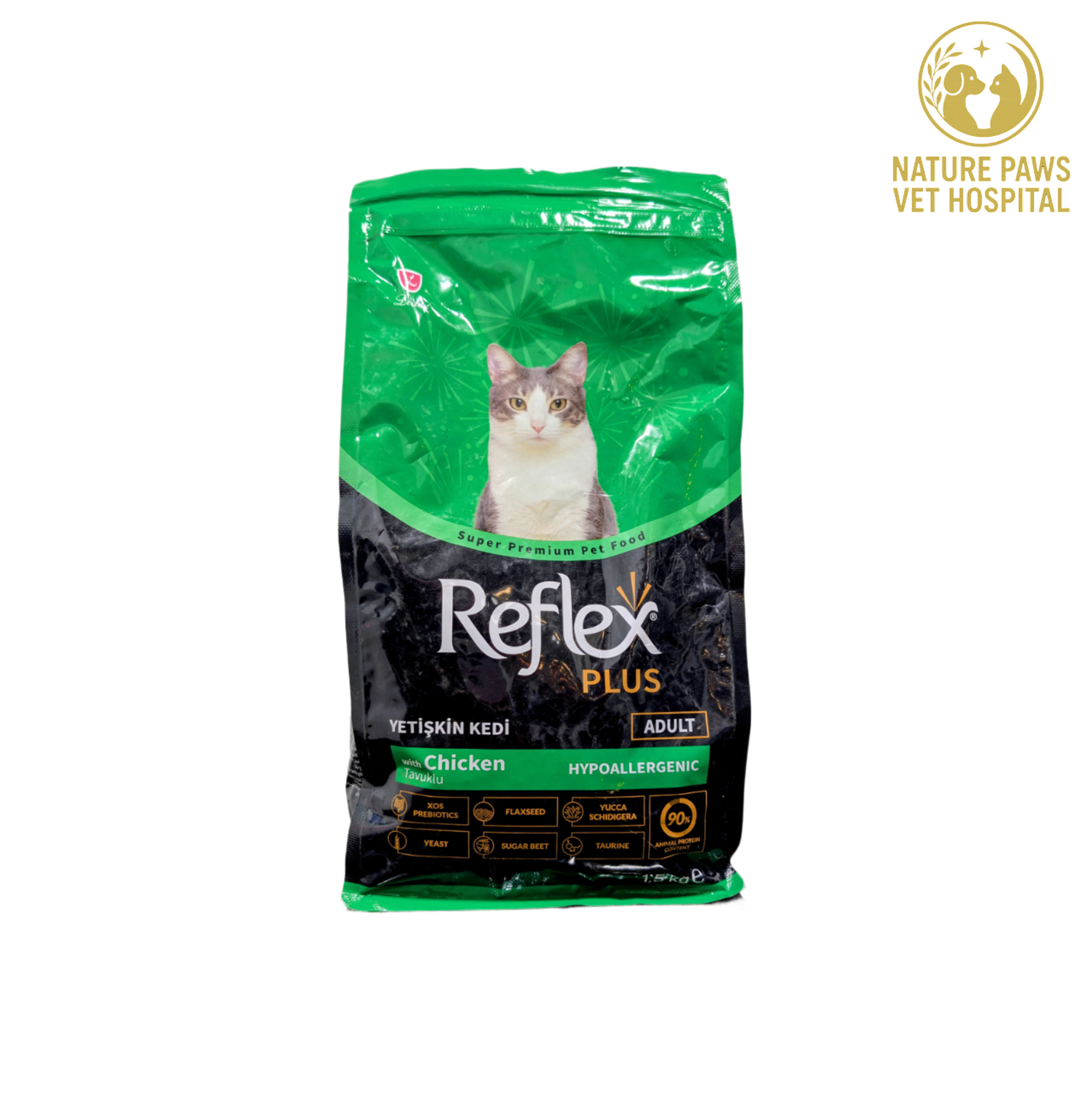 Reflex Plus Adult Cat Food With Chicken - 1.5kg Pack - Image 1