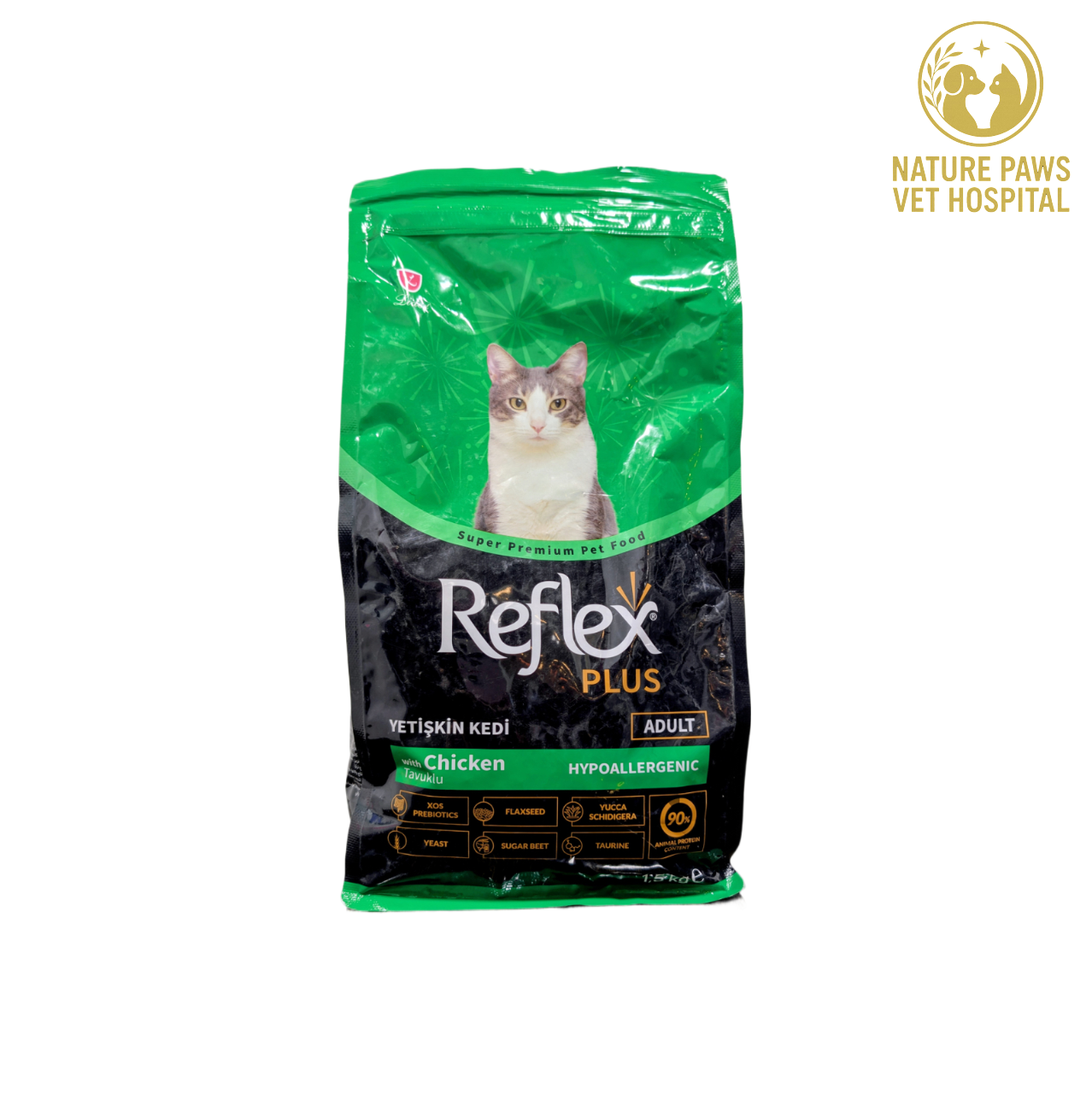 Reflex Plus Adult Cat Food With Chicken - 1.5kg Pack - Image 1